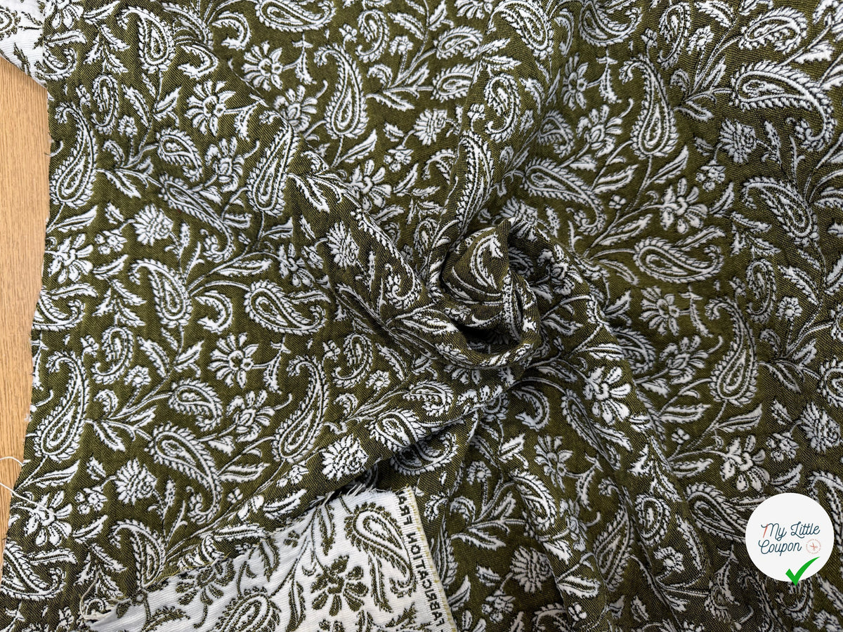 JACQUARD MUMBAI ALLOVER KAKI 140 CM - My Little Coupon