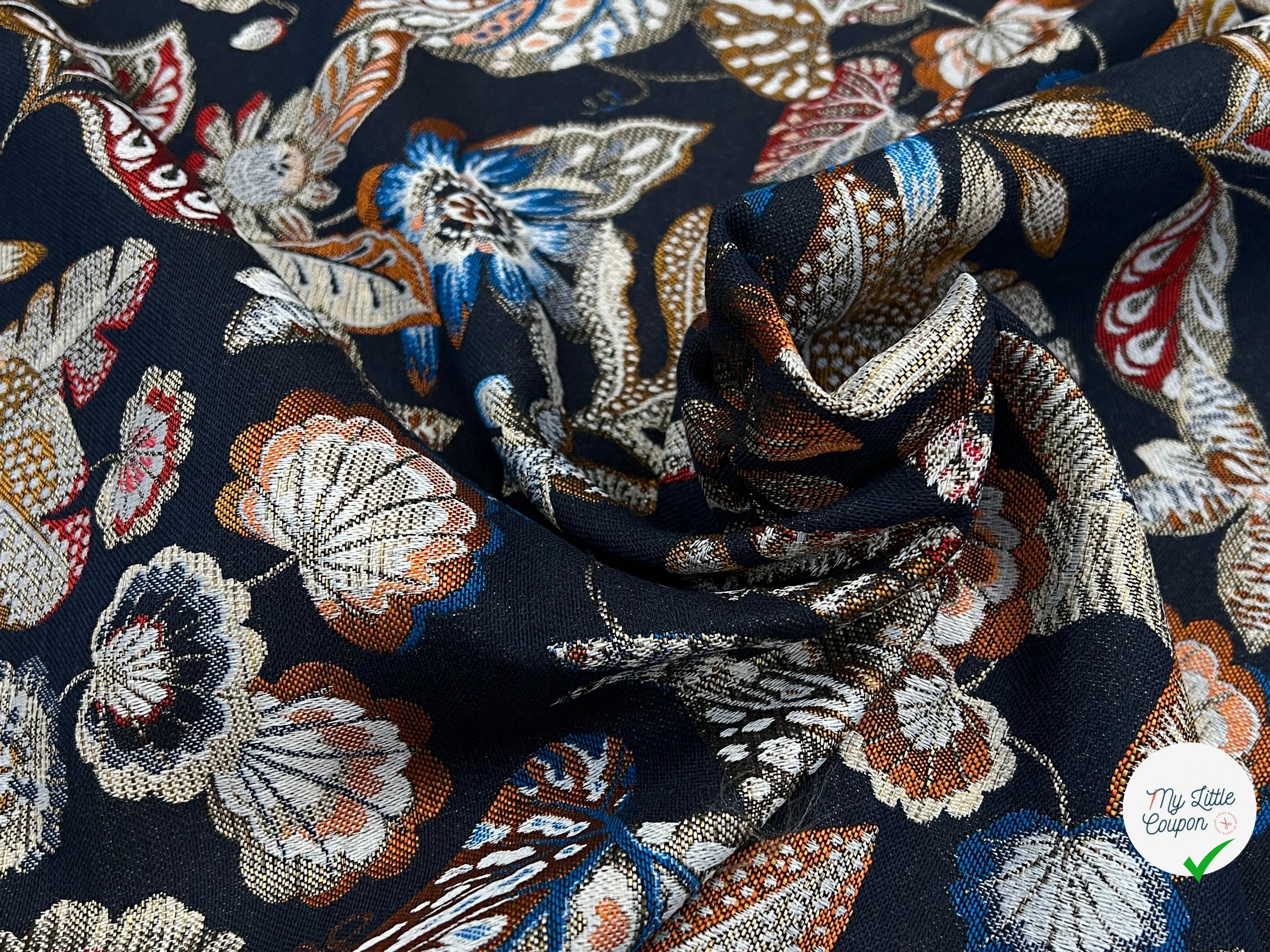 JACQUARD NEROLI ALLOVER NUIT 140 CM - My Little Coupon
