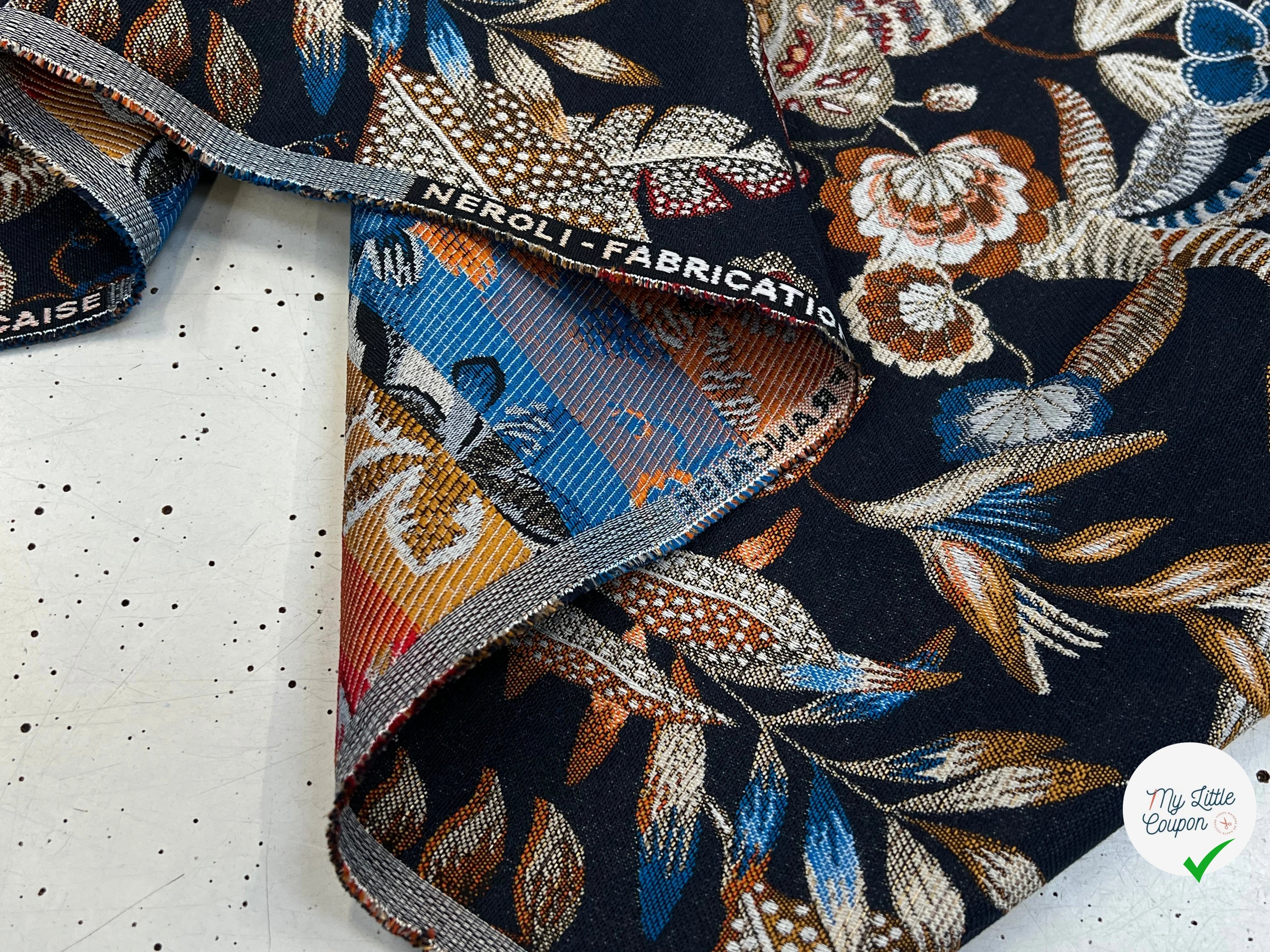 JACQUARD NEROLI ALLOVER NUIT 140 CM - My Little Coupon