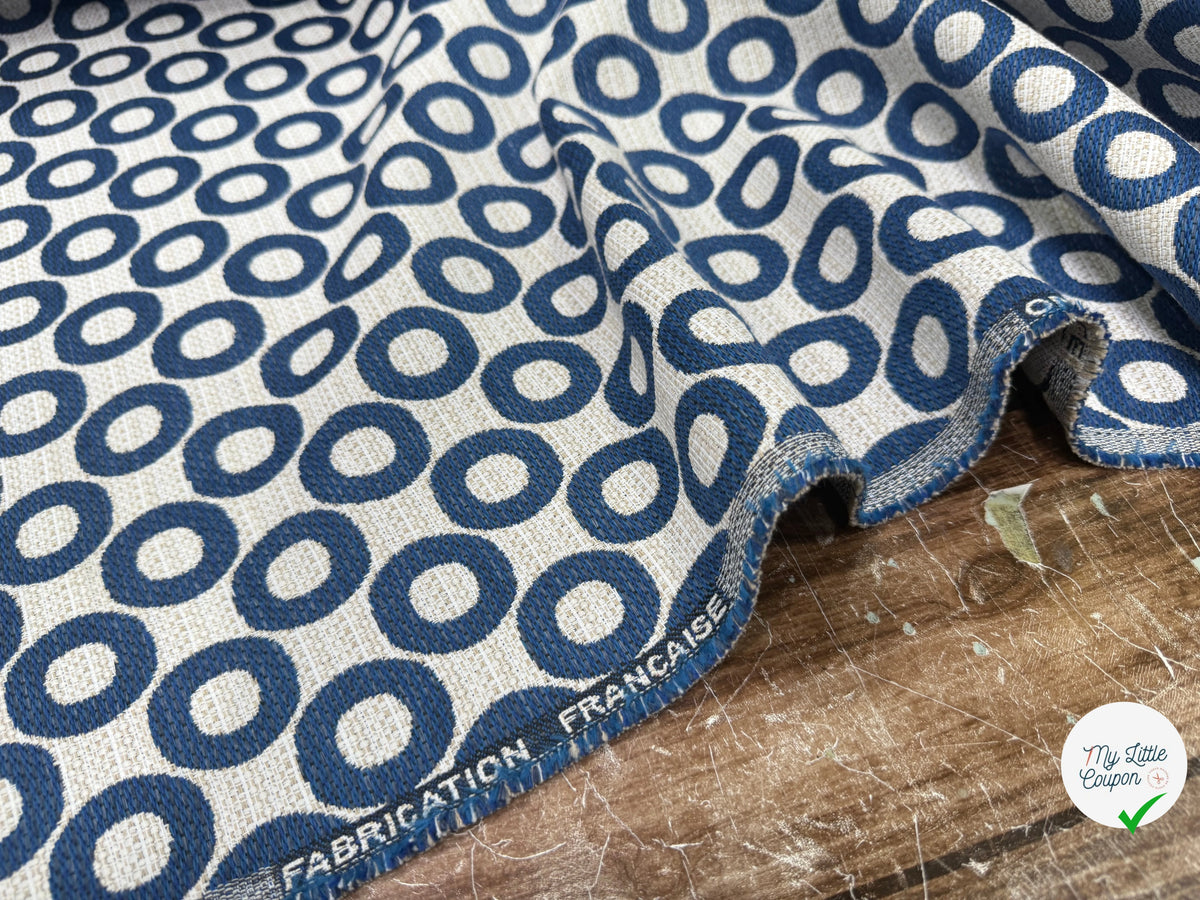 JACQUARD OPALE ALLOVER BLEU 140 CM - My Little Coupon
