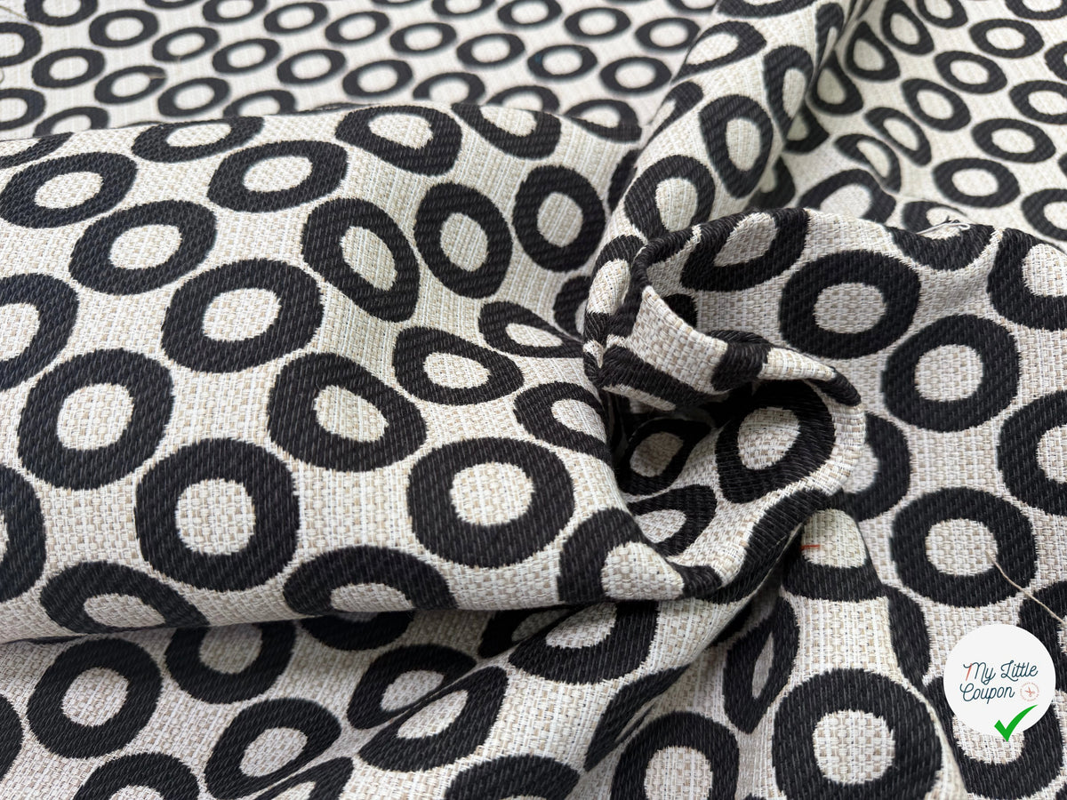JACQUARD OPALE ALLOVER NOIR 140 CM - My Little Coupon