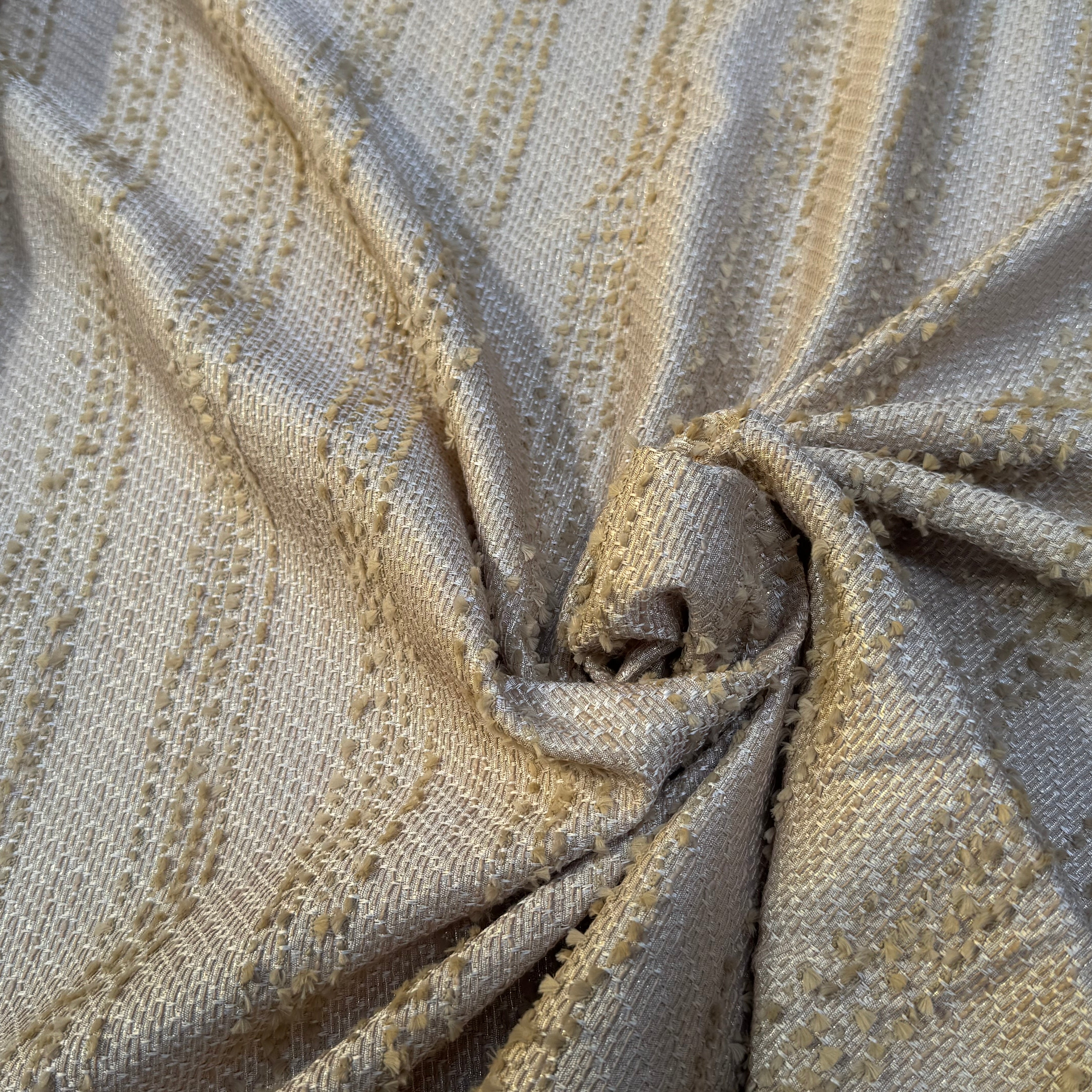 JACQUARD POLYVISCOSE SOUPLE BEIGE - My Little Coupon
