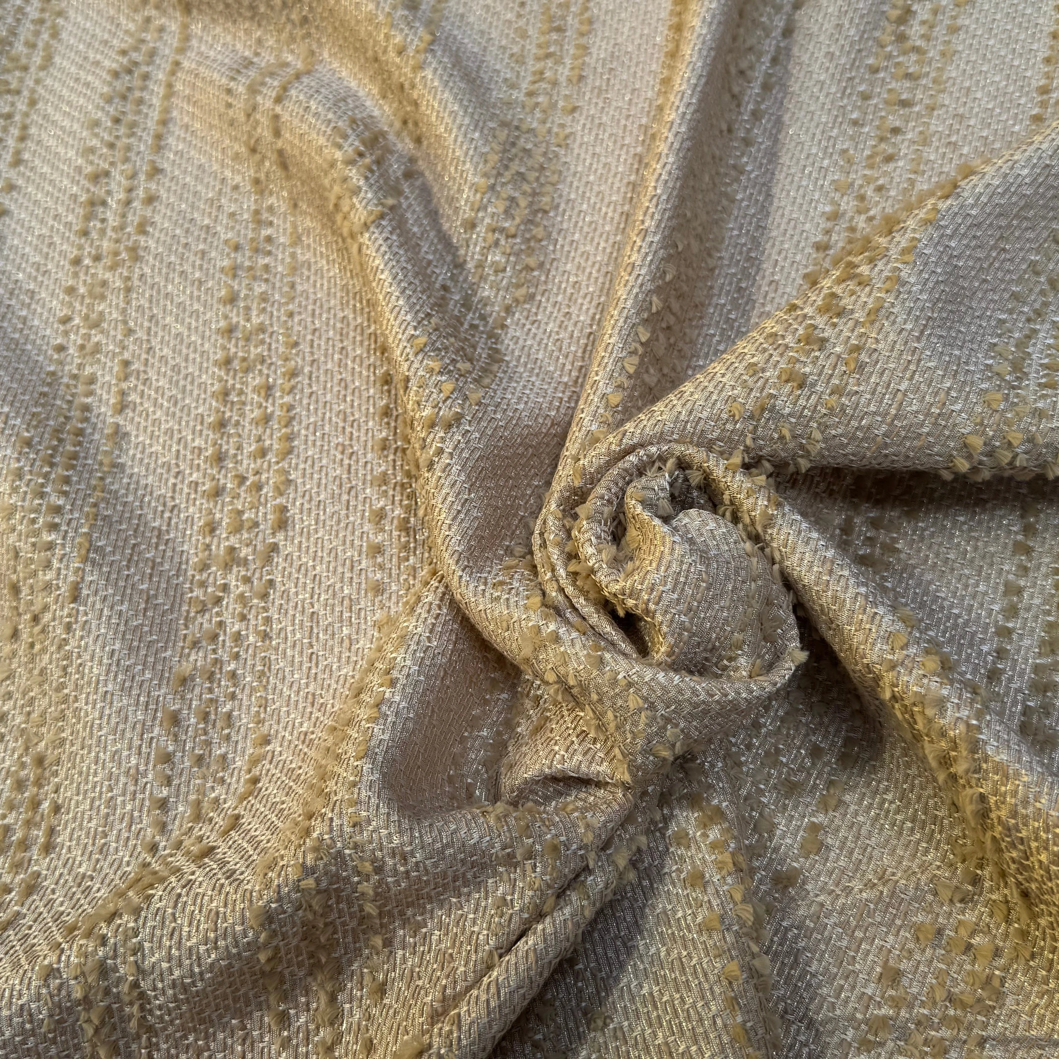 JACQUARD POLYVISCOSE SOUPLE BEIGE - My Little Coupon
