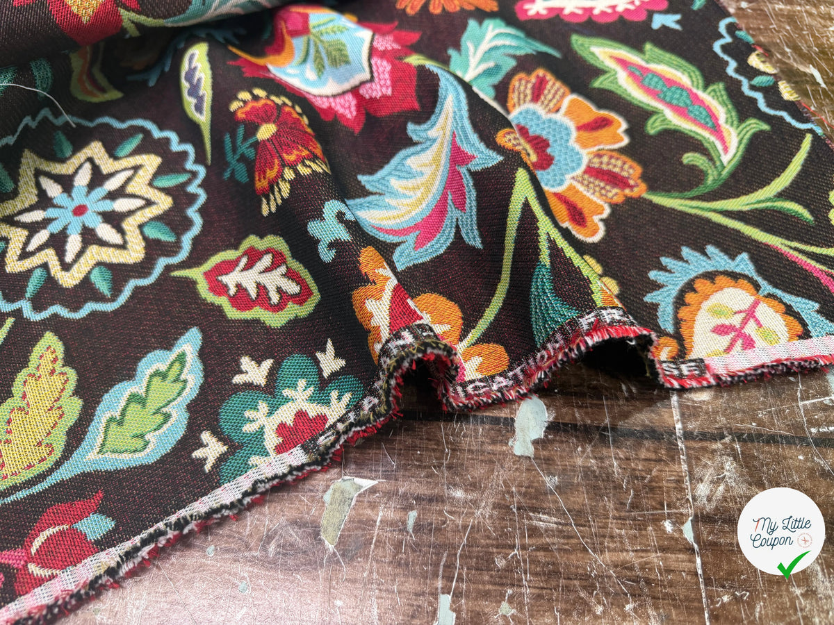 JACQUARD SHAMAN ALLOVER NOIR 160 CM - My Little Coupon