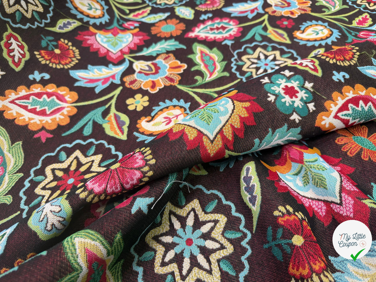 JACQUARD SHAMAN ALLOVER NOIR 160 CM - My Little Coupon
