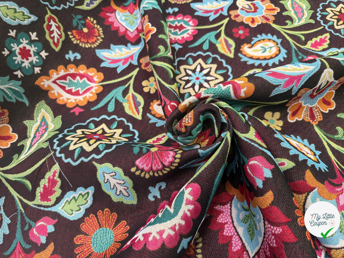JACQUARD SHAMAN ALLOVER NOIR 160 CM - My Little Coupon