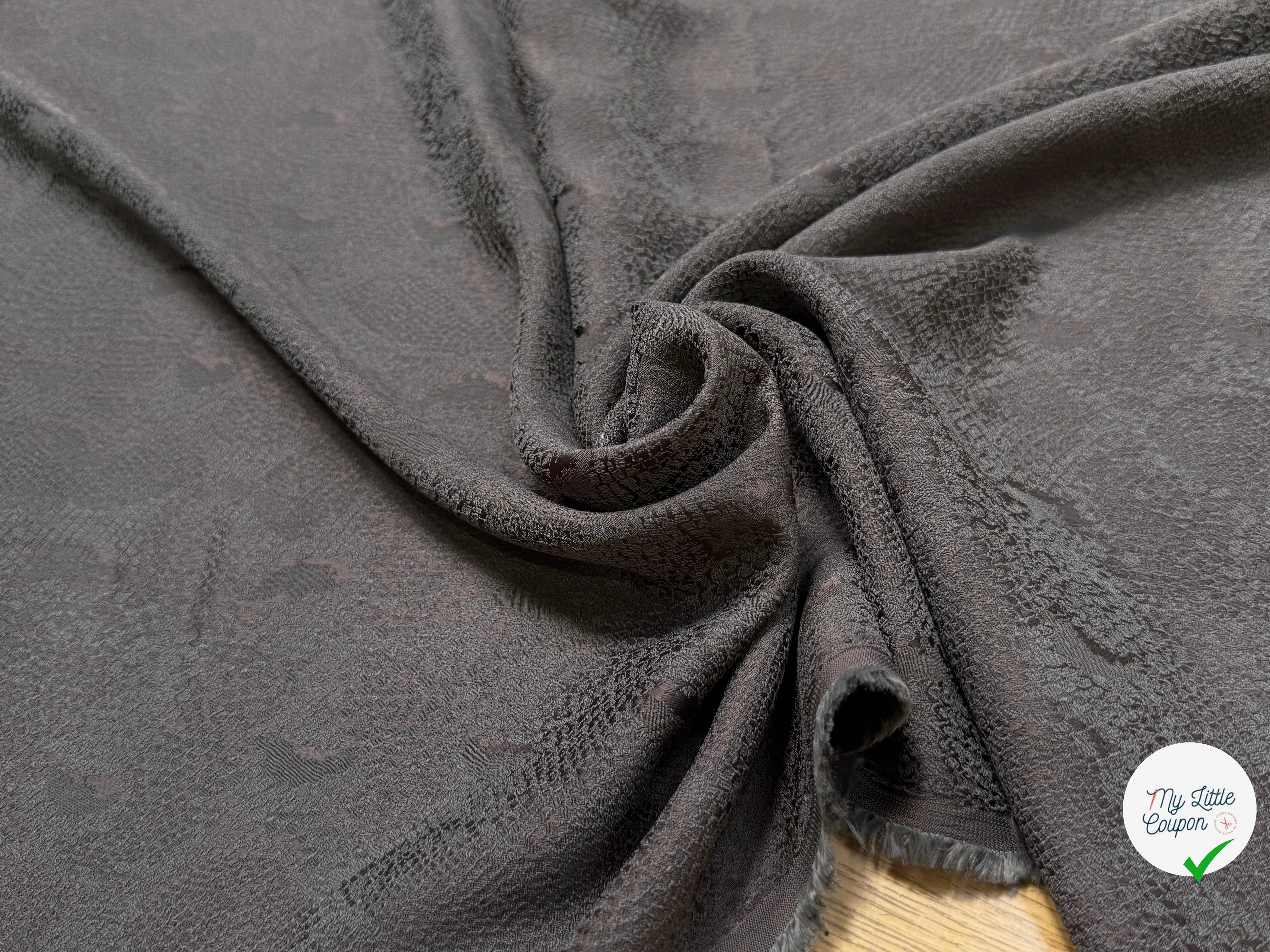 JACQUARD SOUPLE PYTHON GRIS MARRON - My Little Coupon