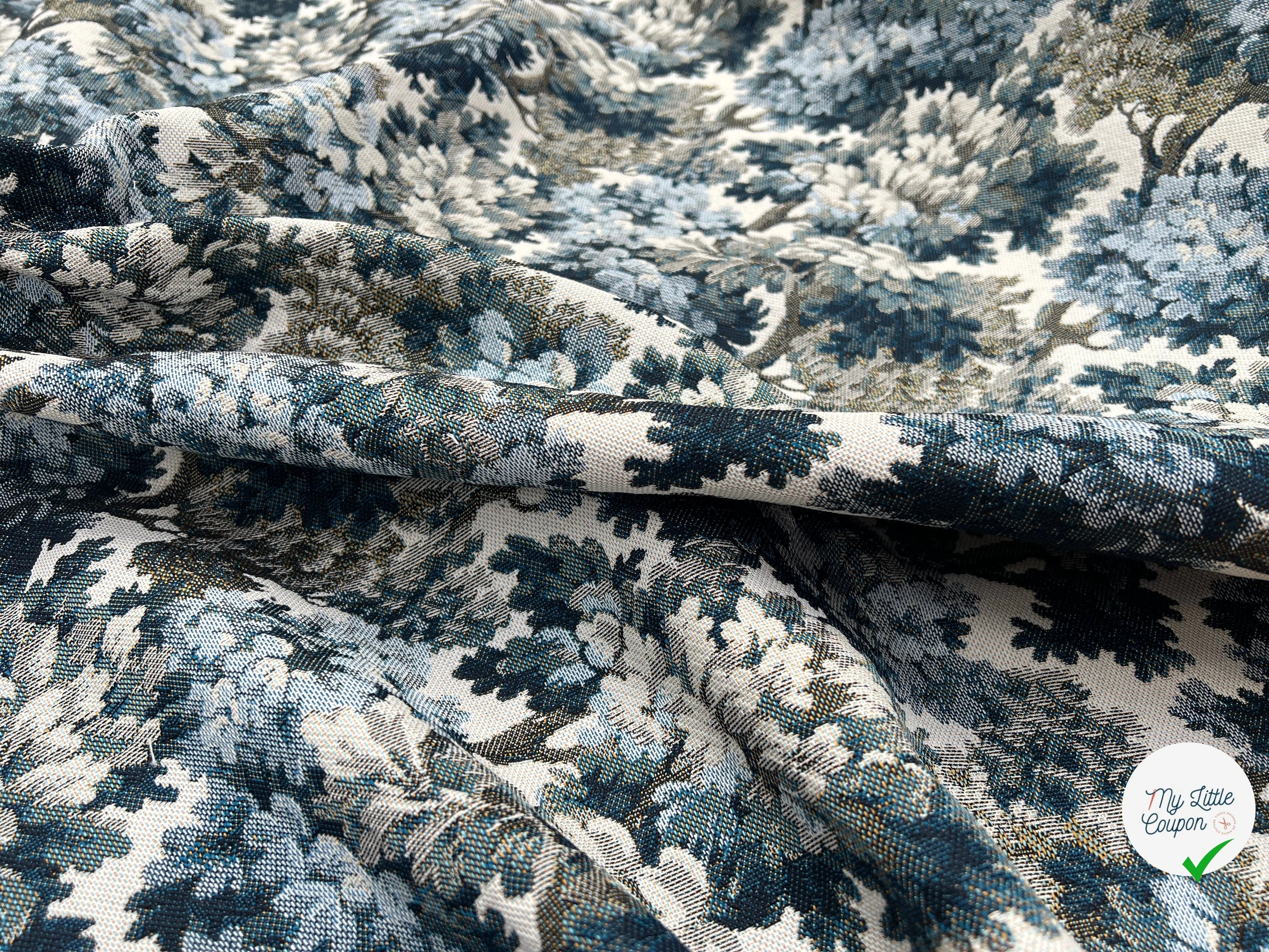 JACQUARD TISSÉ TEINT AUBUSSON ALLOVER BLEU - My Little Coupon
