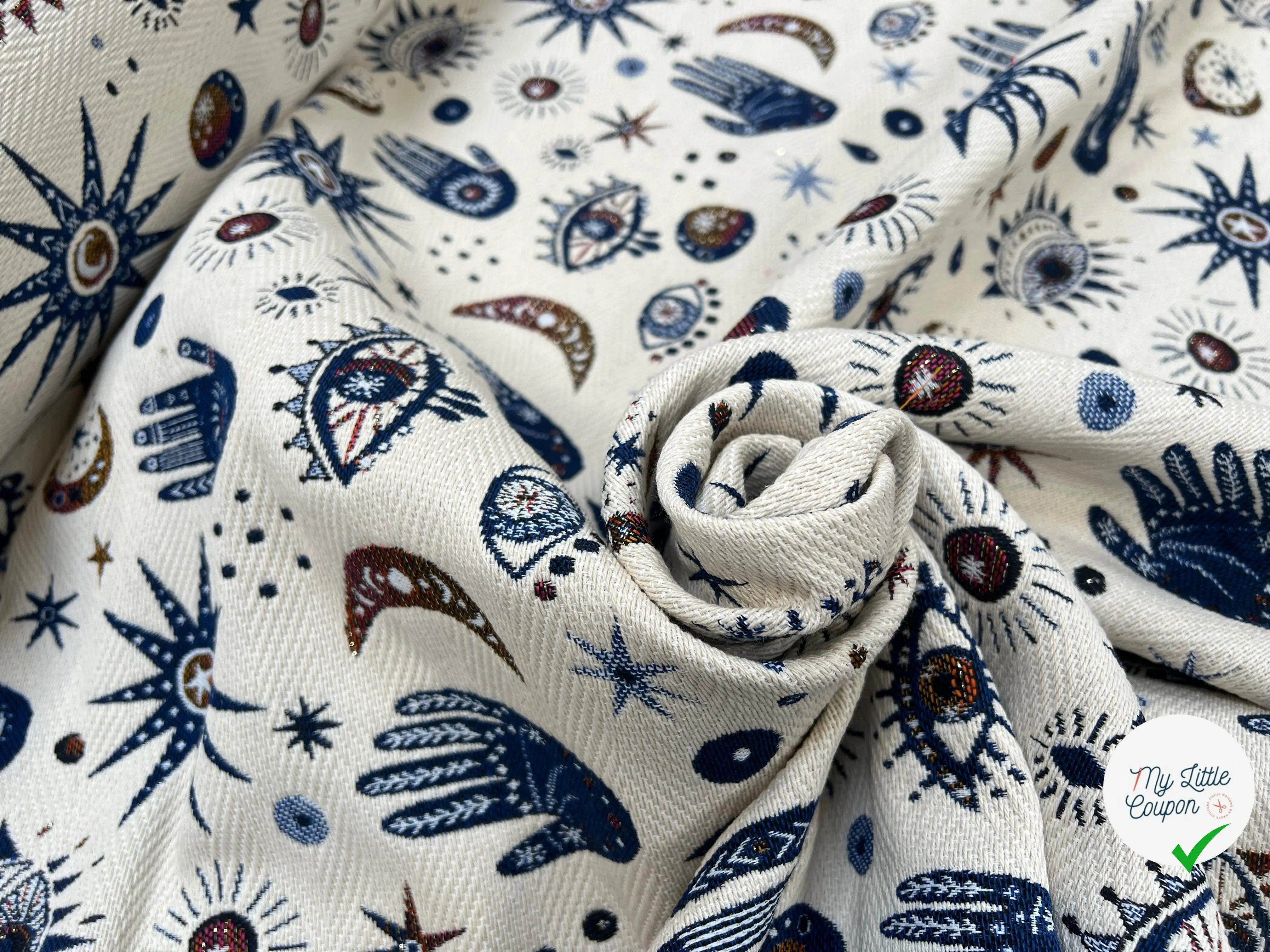 JACQUARD TISSÉ TEINT NAMASTE ALLOVER BLANC - My Little Coupon