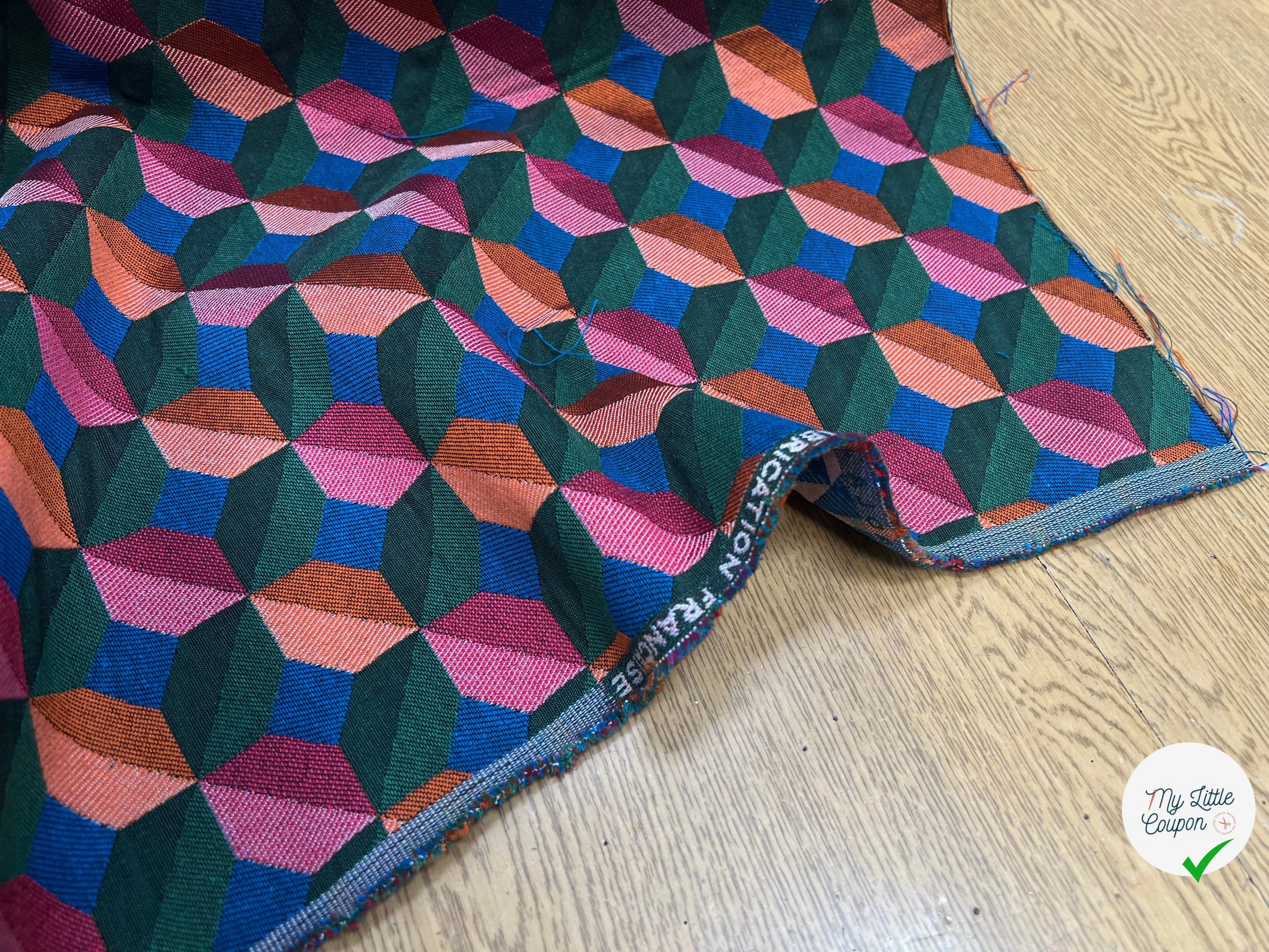 JACQUARD TISSÉ TEINT PAOLA ALLOVER VERT FUCHSIA - My Little Coupon