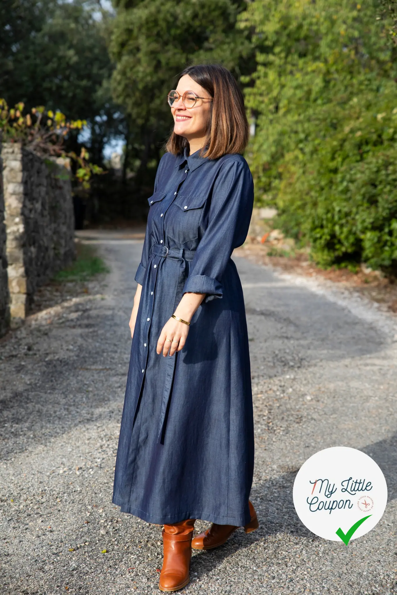 JEAN LYOCELL UNI BLEU FONCÉ - My Little Coupon