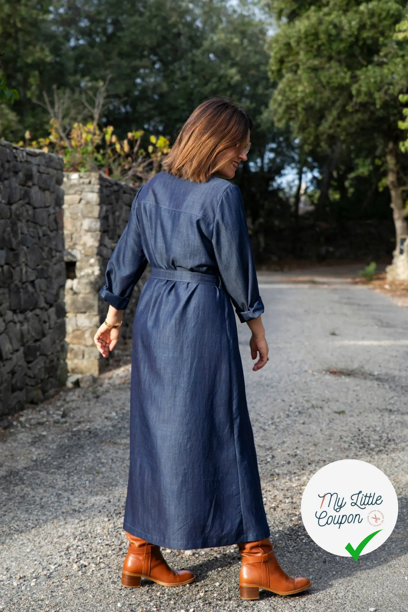 JEAN LYOCELL UNI BLEU FONCÉ - My Little Coupon
