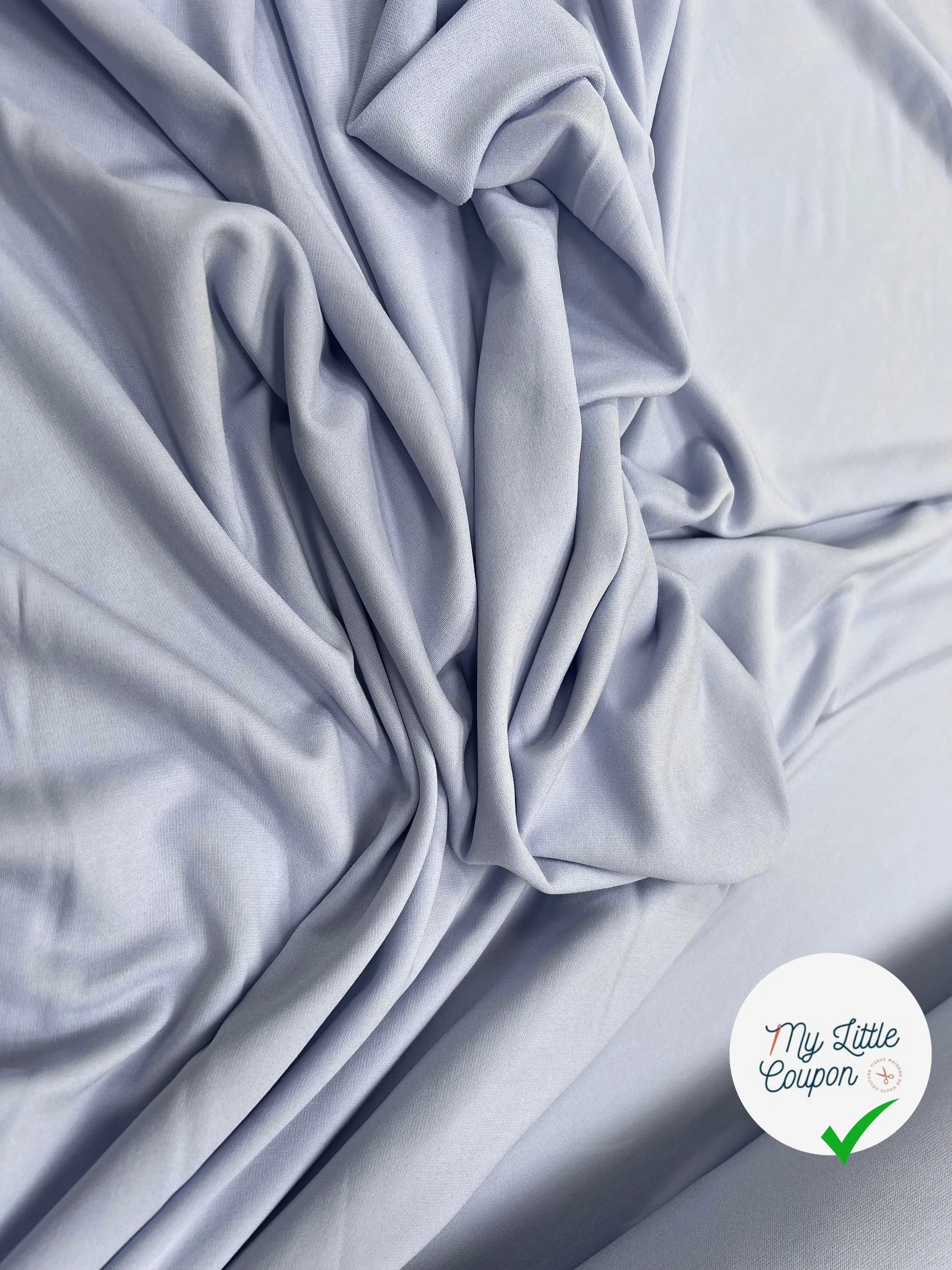 JEREY CREPÉ VISCOSE FROIDE 8% ELASTHANNE BLEU CIEL - My Little Coupon