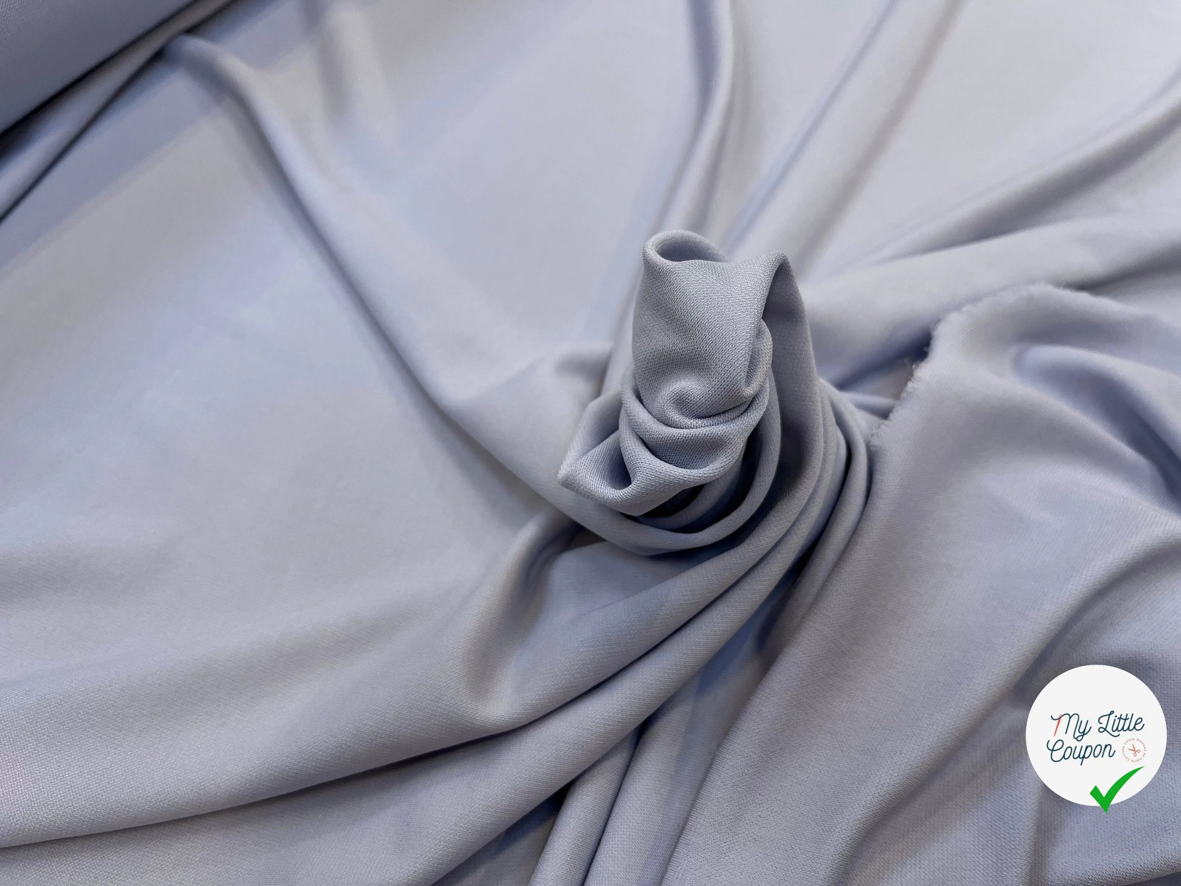 JERSEY ASPECT CRÊPE VISCOSE FROIDE 8% EA GHOST LILAS - My Little Coupon