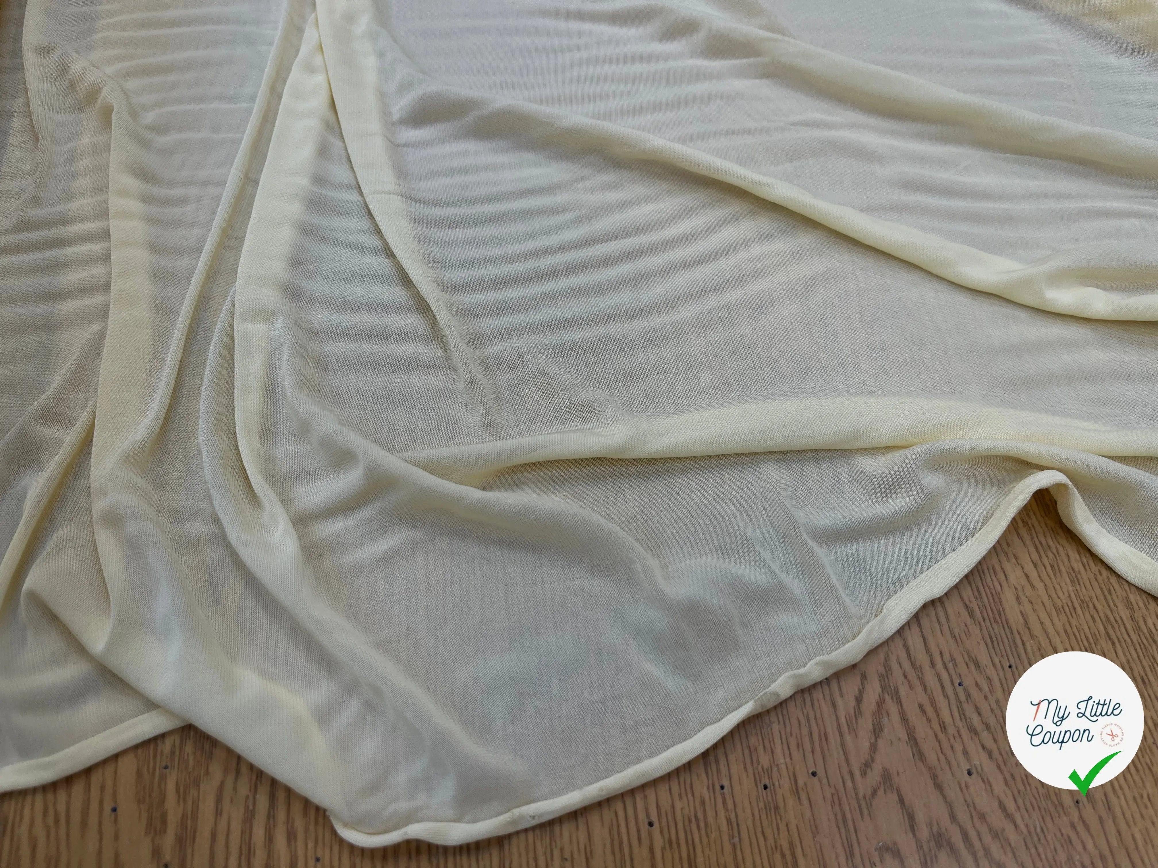 JERSEY ASPECT CRÊPE VISCOSE FROIDE 8% EA JAUNE LIMANCELLO - My Little Coupon