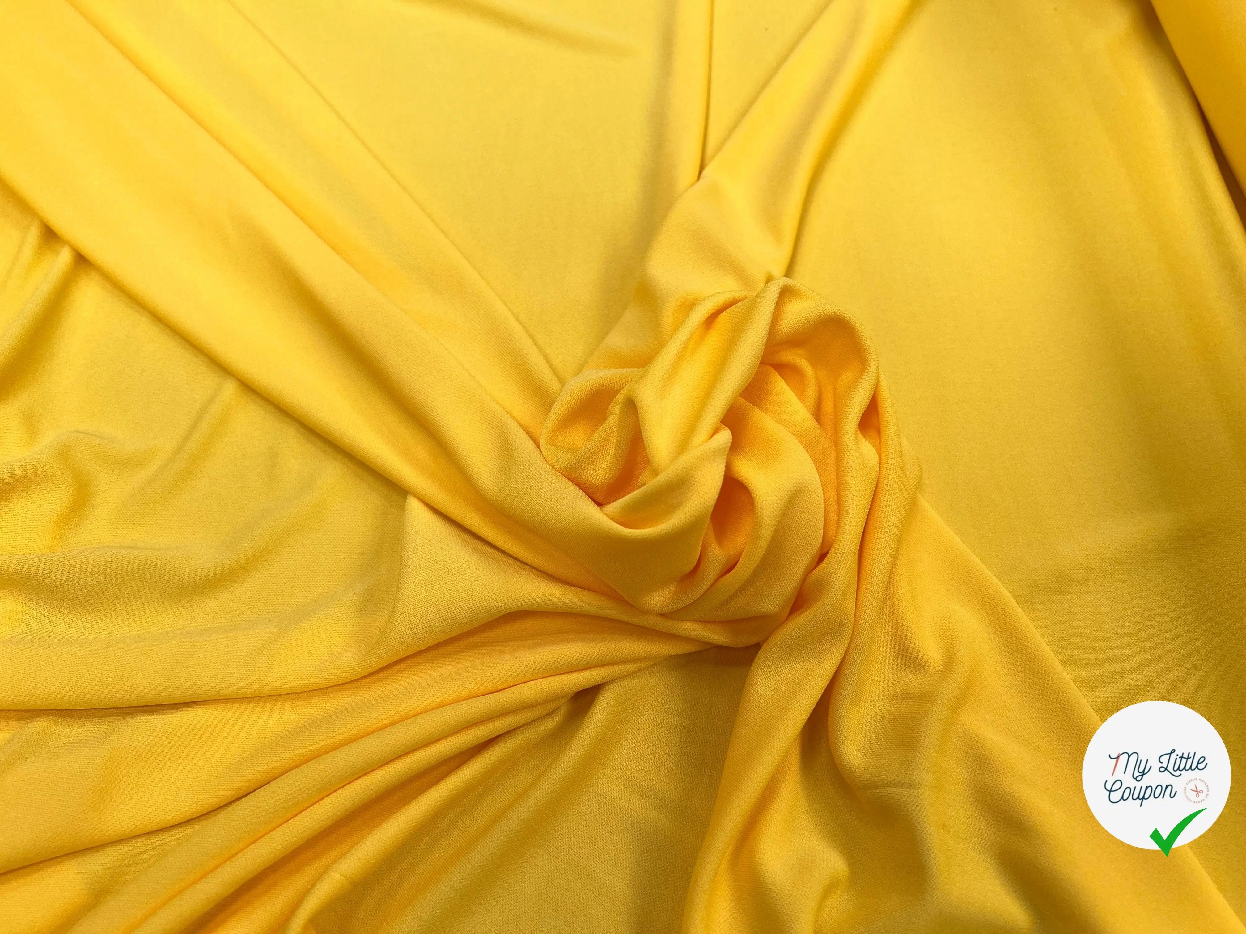 JERSEY ASPECT CRÊPE VISCOSE FROIDE 8% EA JAUNE ULTRA SUN - My Little Coupon