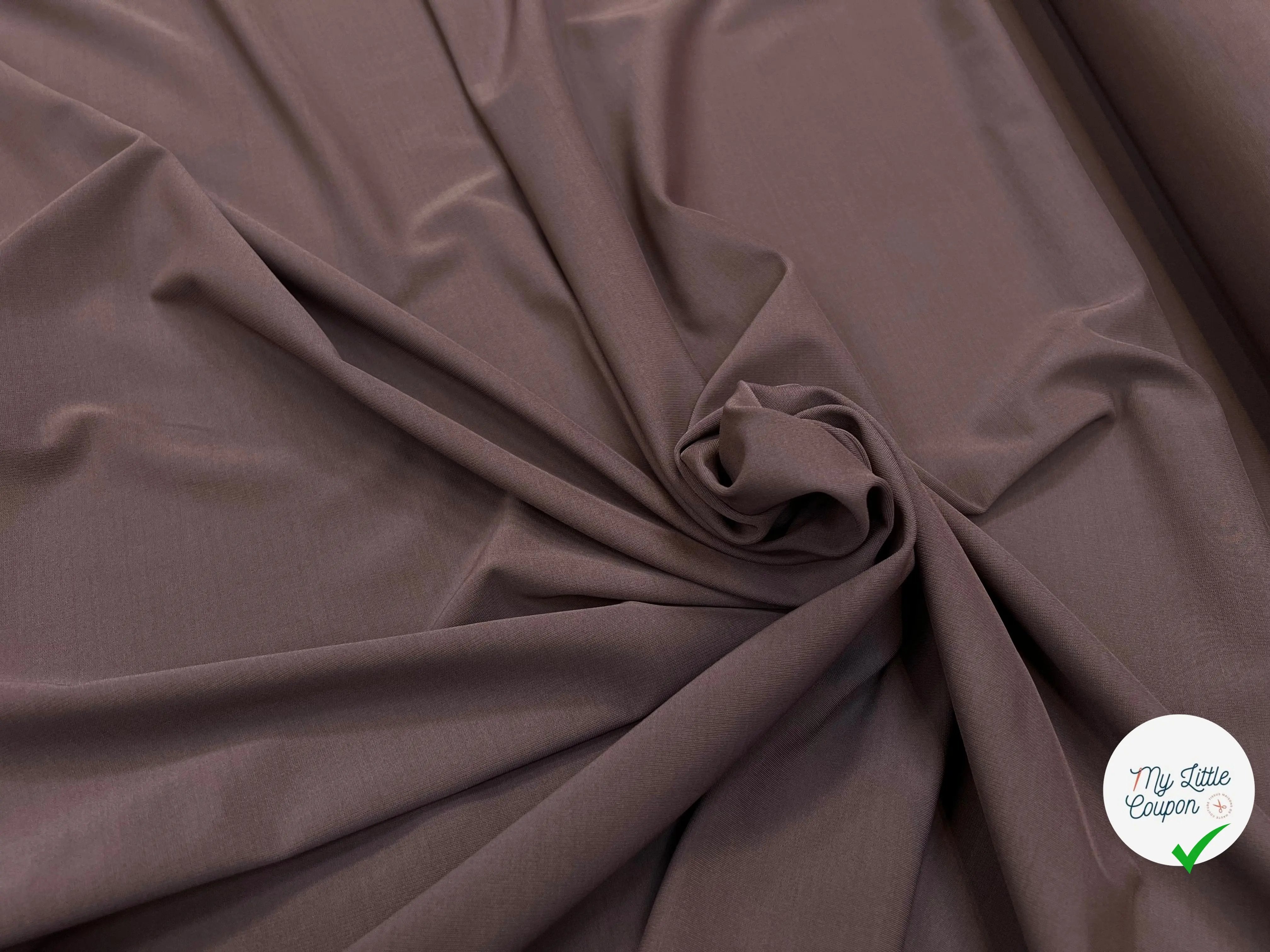 JERSEY ASPECT CRÊPE VISCOSE FROIDE 8% EA MARRON - My Little Coupon