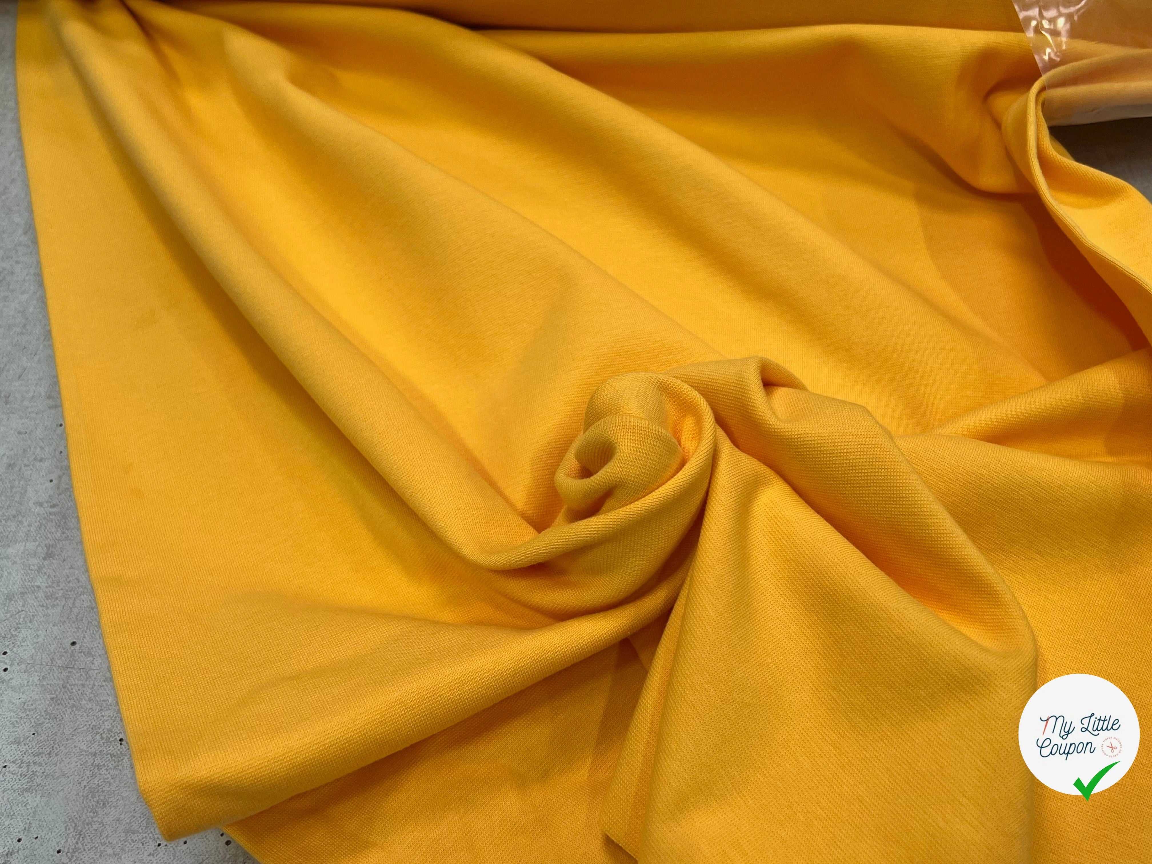JERSEY COTON 2% ÉLASTHANNE TUBULAIRE 70CM CÔTE 1X1 ABRICOT - My Little Coupon