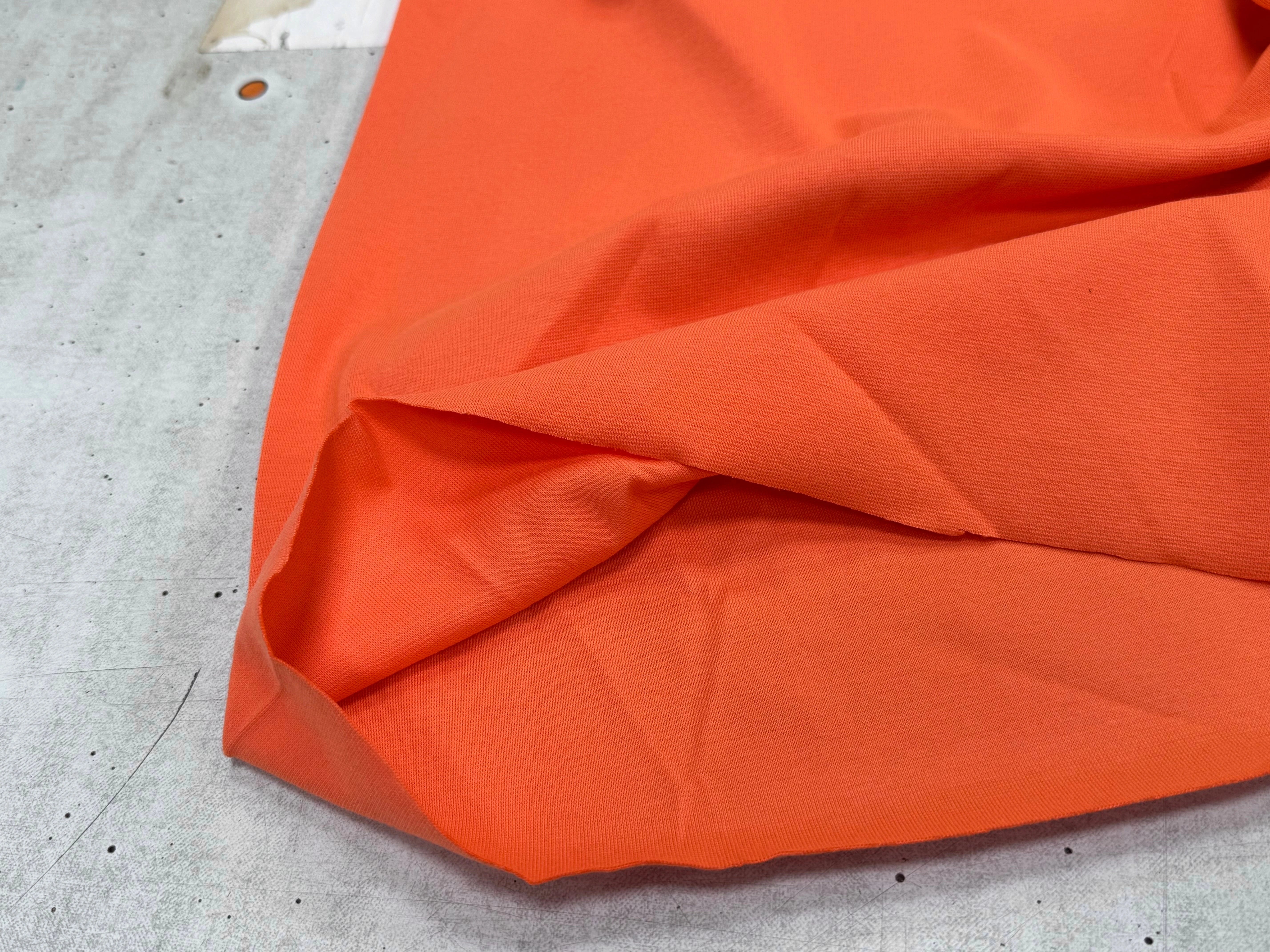 JERSEY COTON 2% ÉLASTHANNE TUBULAIRE 70CM CÔTE 1X1 CORAL ROSE - My Little Coupon
