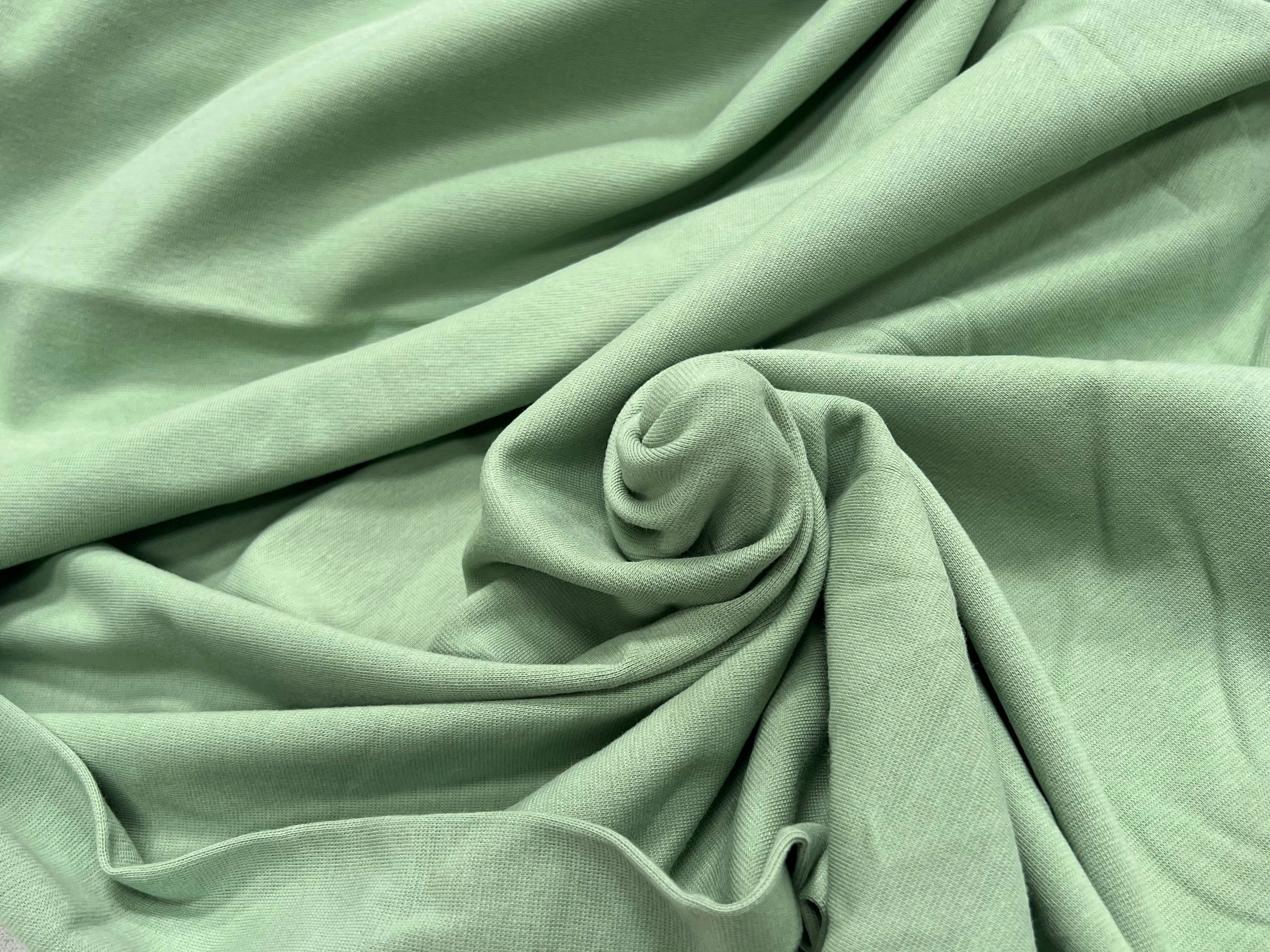 JERSEY COTON 2% ÉLASTHANNE TUBULAIRE 70CM CÔTE 1X1 DARK FAIR GREEN - My Little Coupon
