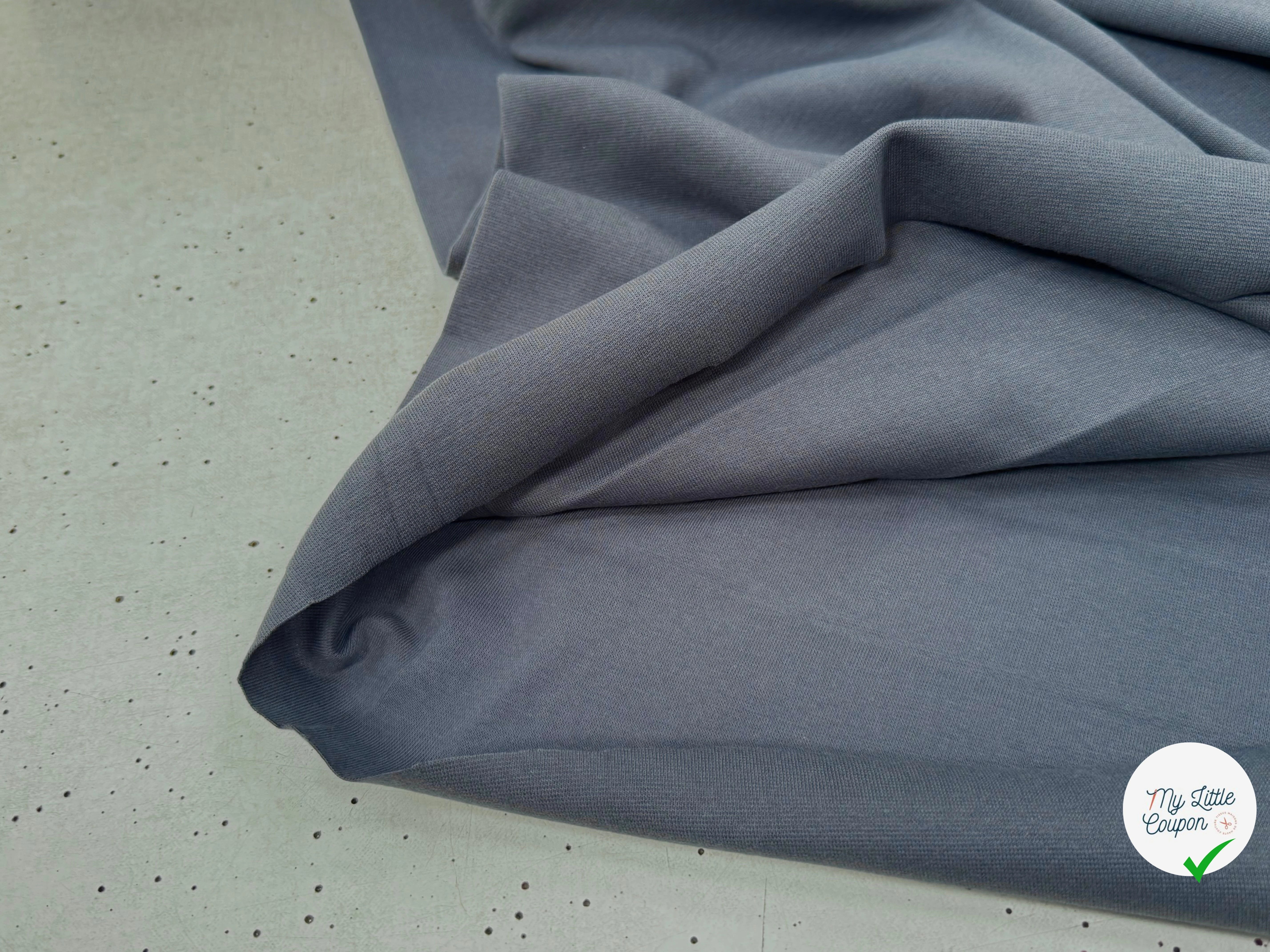 JERSEY COTON 2% ÉLASTHANNE TUBULAIRE 70CM CÔTE 1X1 EBONY - My Little Coupon