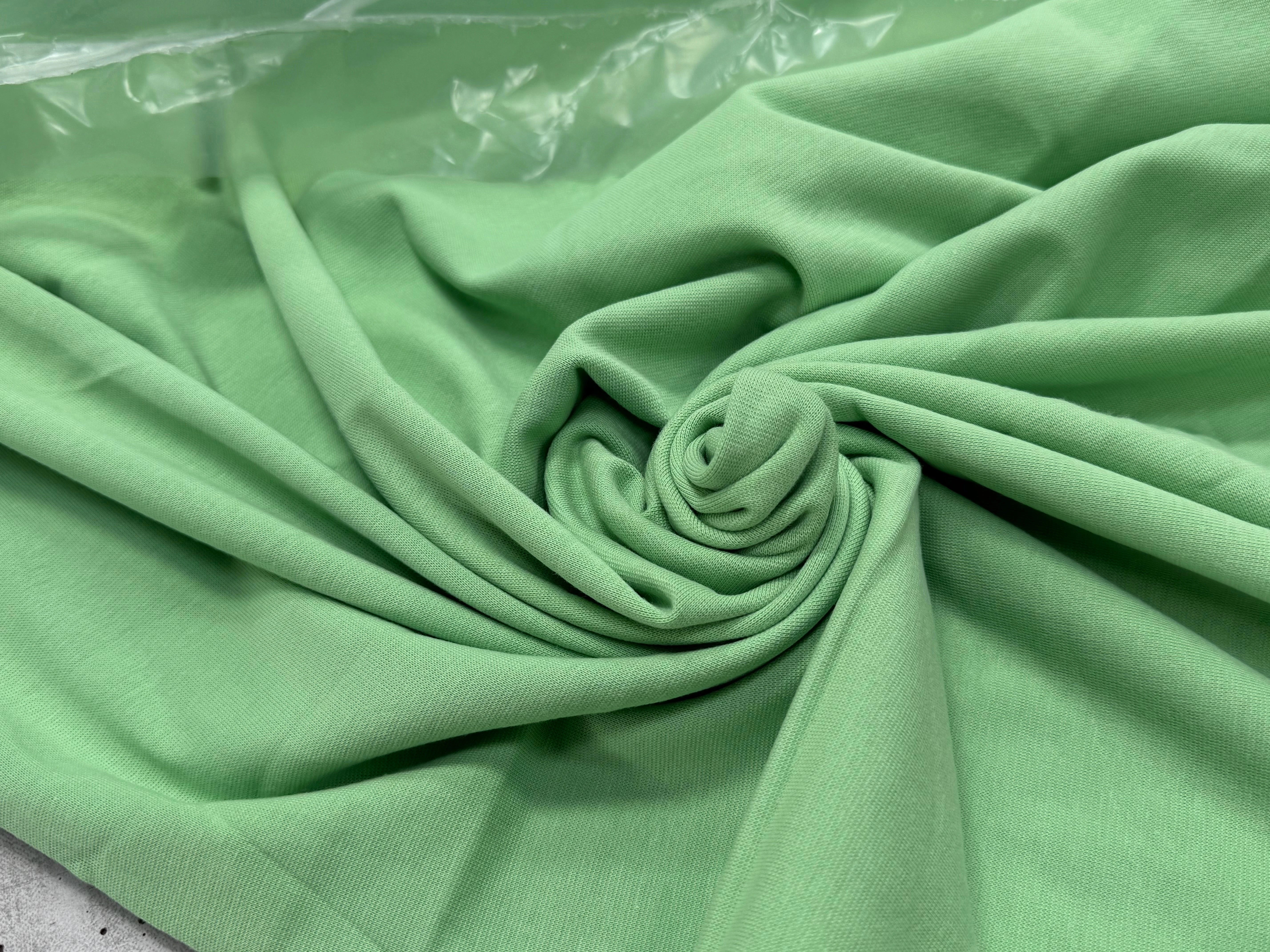 JERSEY COTON 2% ÉLASTHANNE TUBULAIRE 70CM CÔTE 1X1 GREENGAGE - My Little Coupon