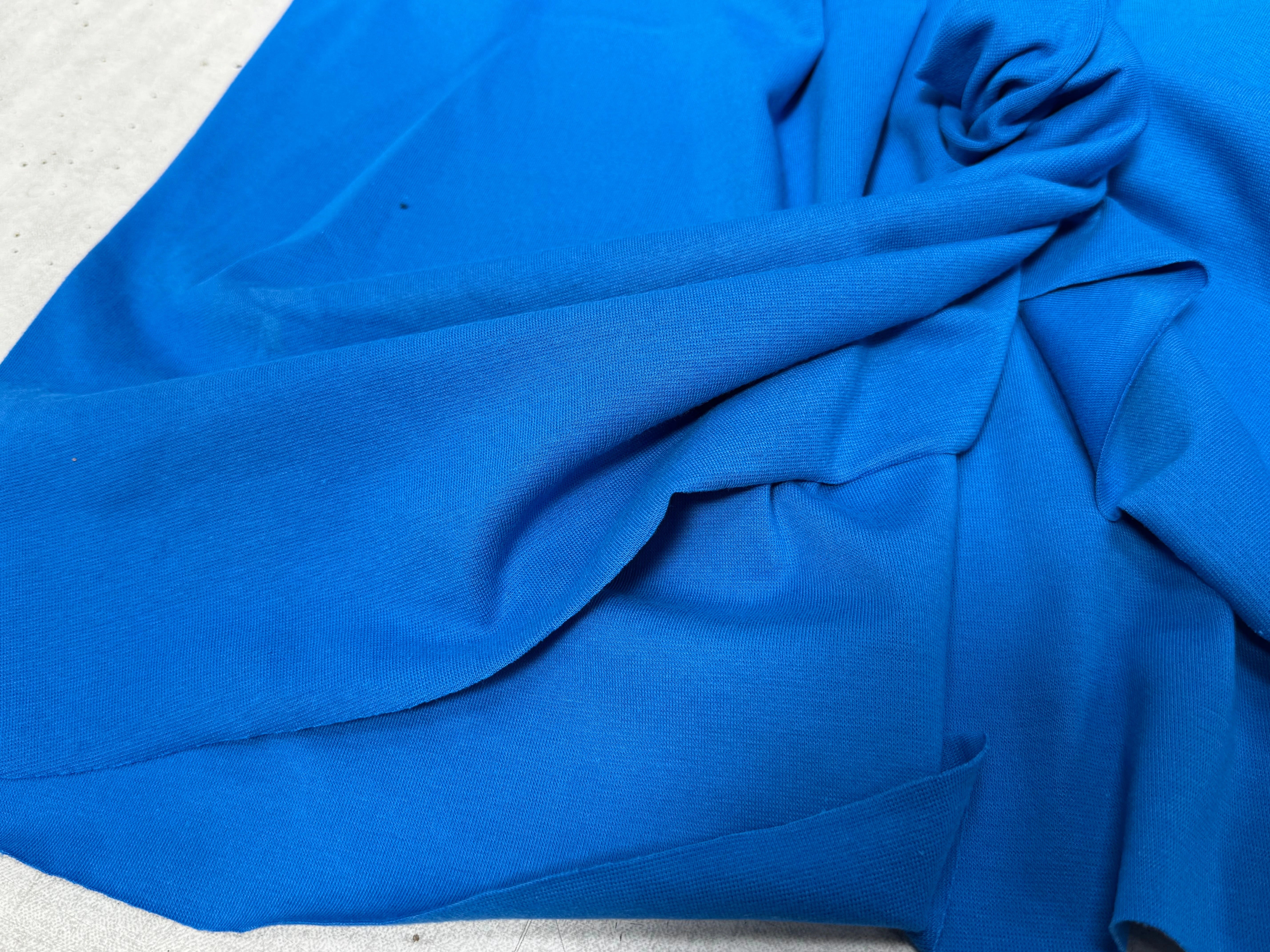 JERSEY COTON 2% ÉLASTHANNE TUBULAIRE 70CM CÔTE 1X1 LAPIS BLUE - My Little Coupon