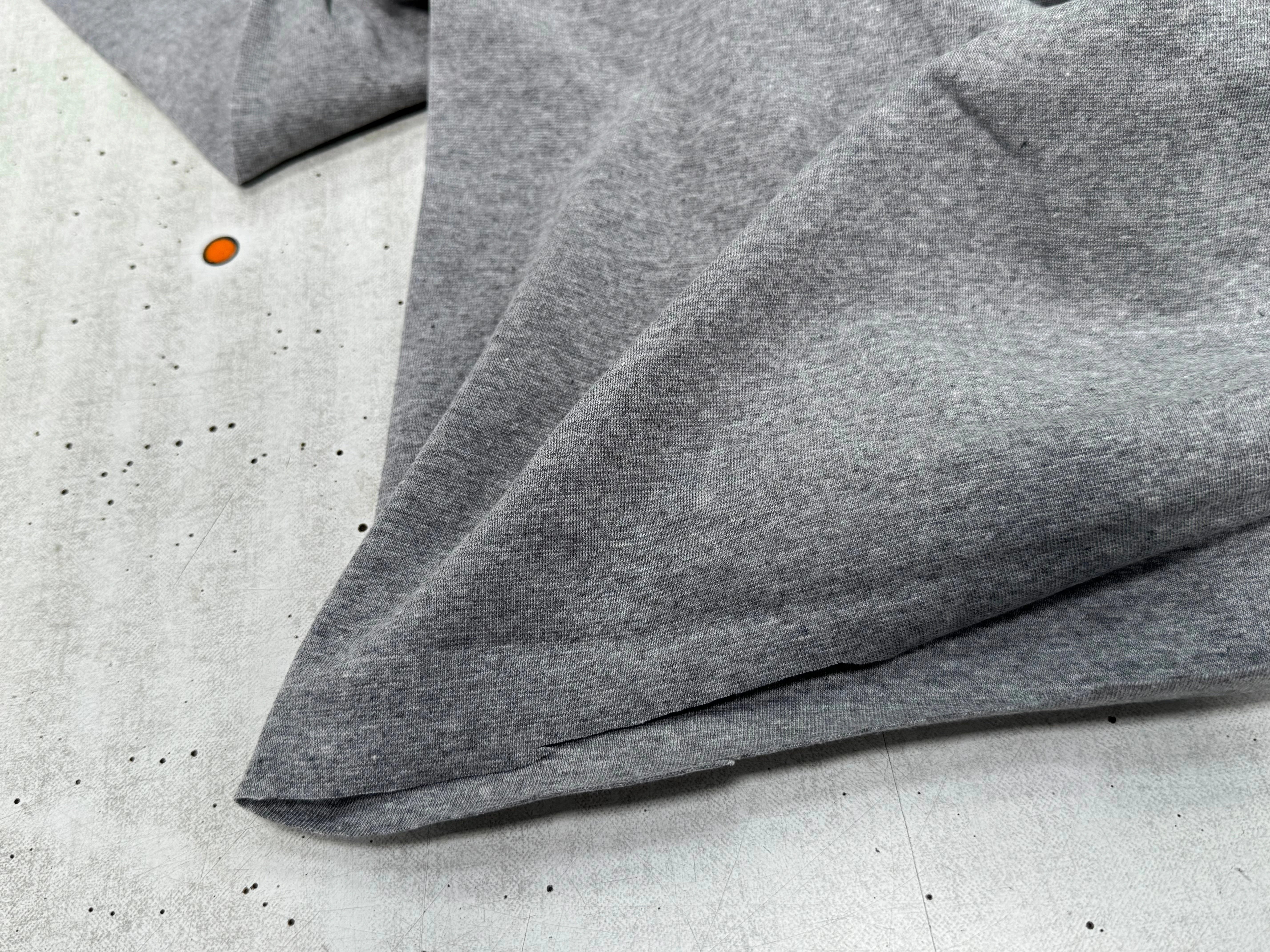 JERSEY COTON 2% ÉLASTHANNE TUBULAIRE 70CM CÔTE 1X1 LIGHT HEATHER GREY - My Little Coupon
