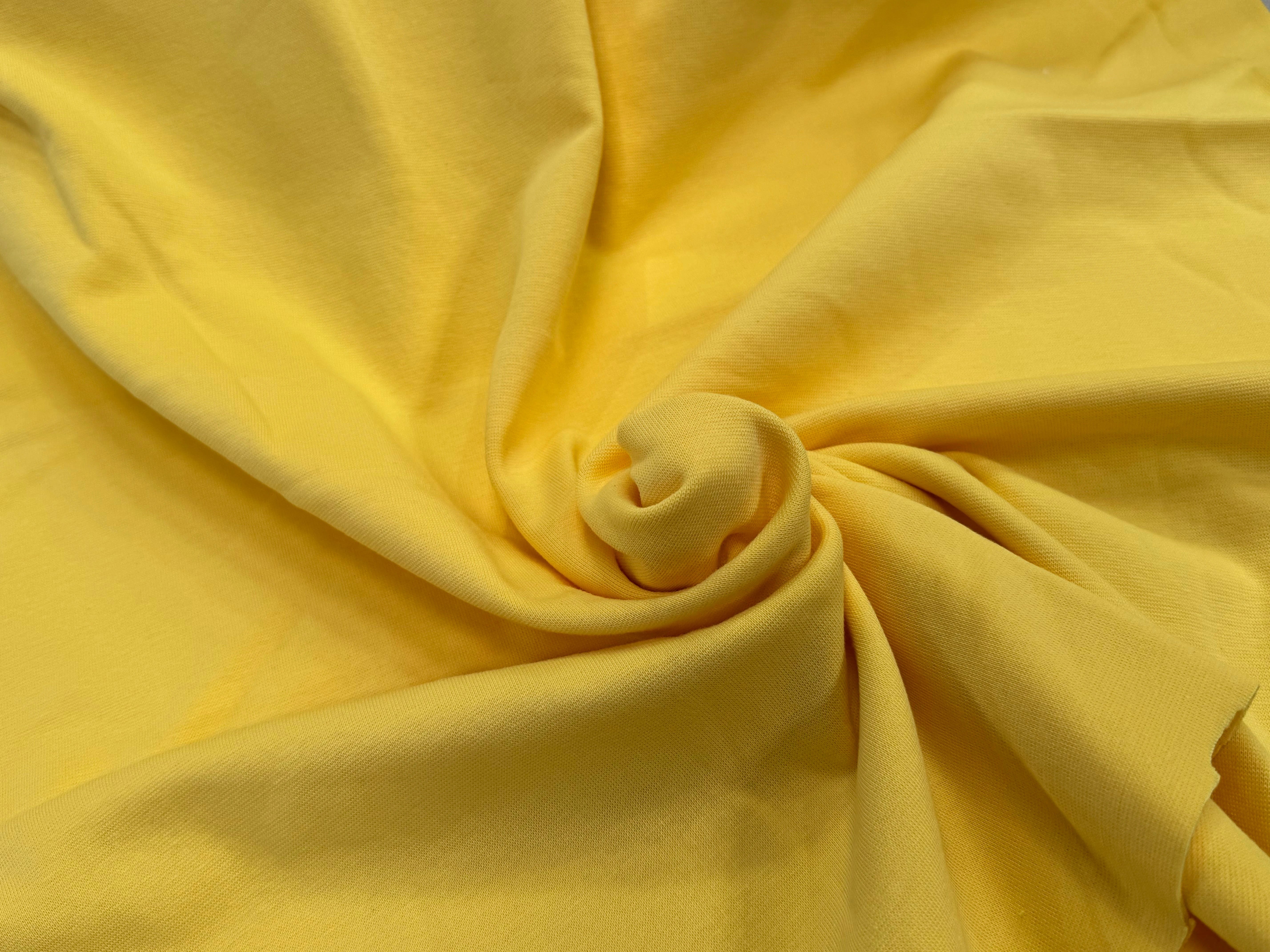 JERSEY COTON 2% ÉLASTHANNE TUBULAIRE 70CM CÔTE 1X1 MINION YELLOW - My Little Coupon