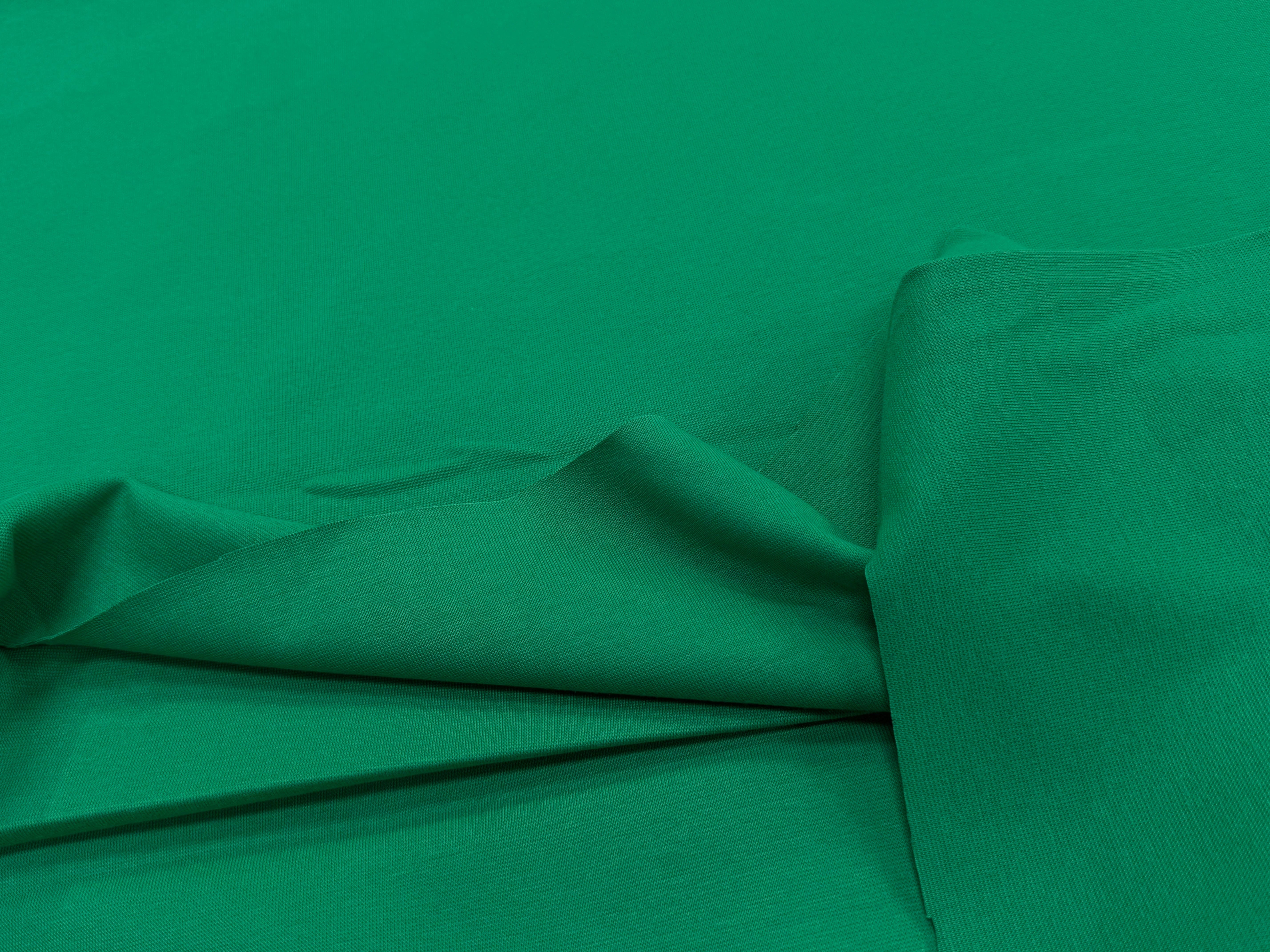 JERSEY COTON 2% ÉLASTHANNE TUBULAIRE 70CM CÔTE 1X1 VERT FOREZ - My Little Coupon