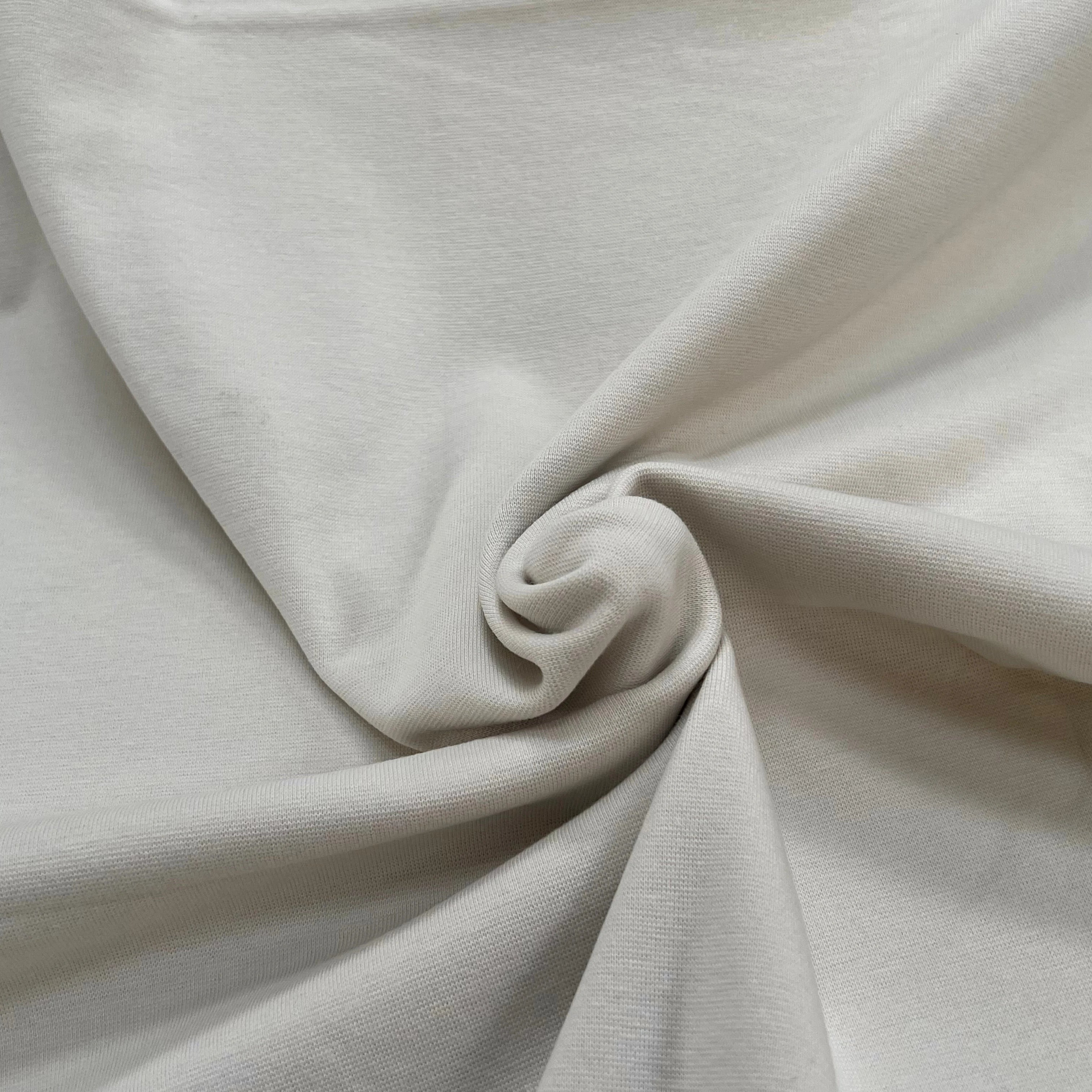 JERSEY COTON 2% ÉLASTHANNE TUBULAIRE 70CM CÔTE 1X1 WHITE ONYX - My Little Coupon