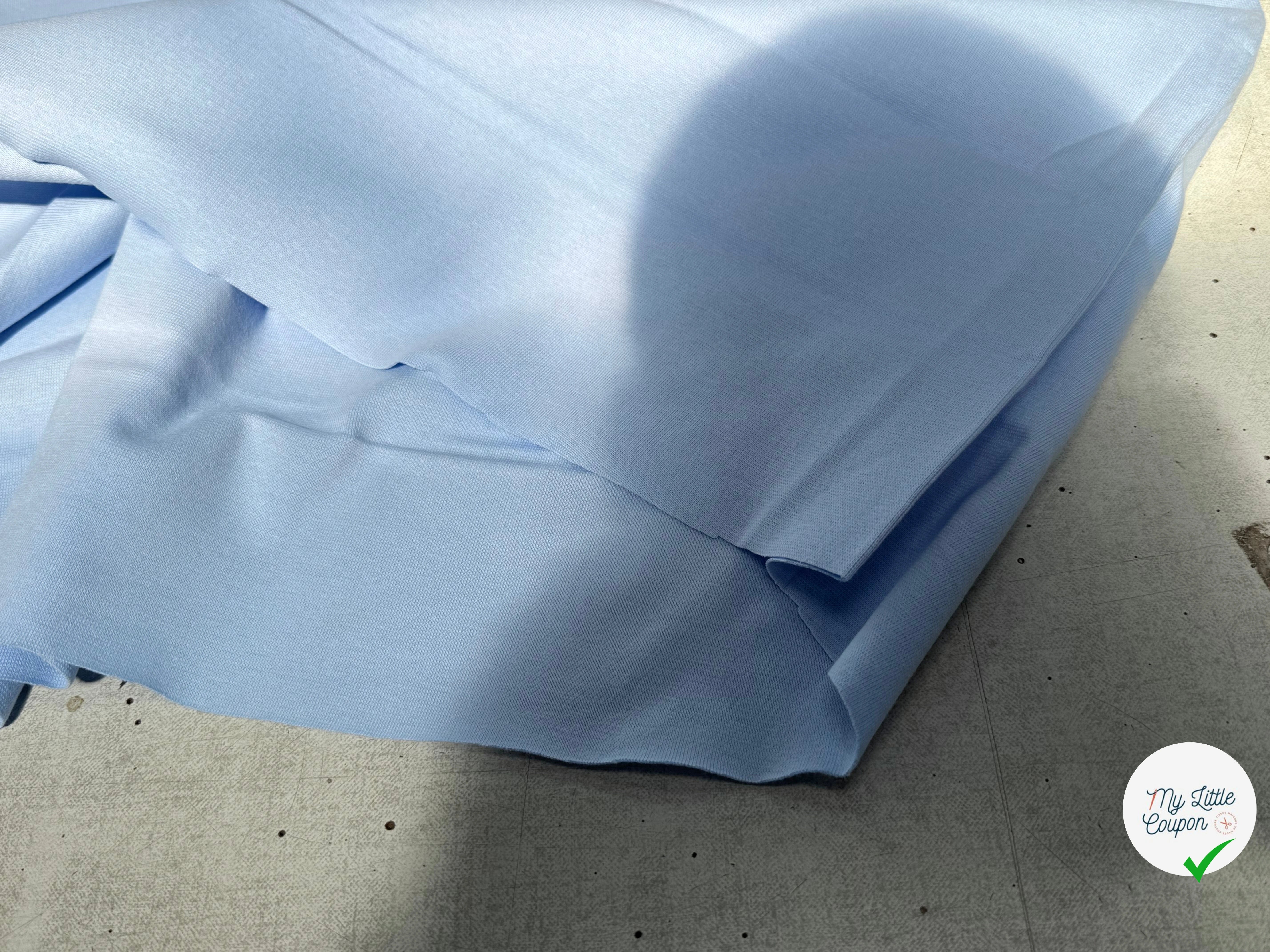 JERSEY COTON 2% ÉLASTHANNE TUBULAIRE 70CM CÔTE 1X1 WINDSURFER - My Little Coupon
