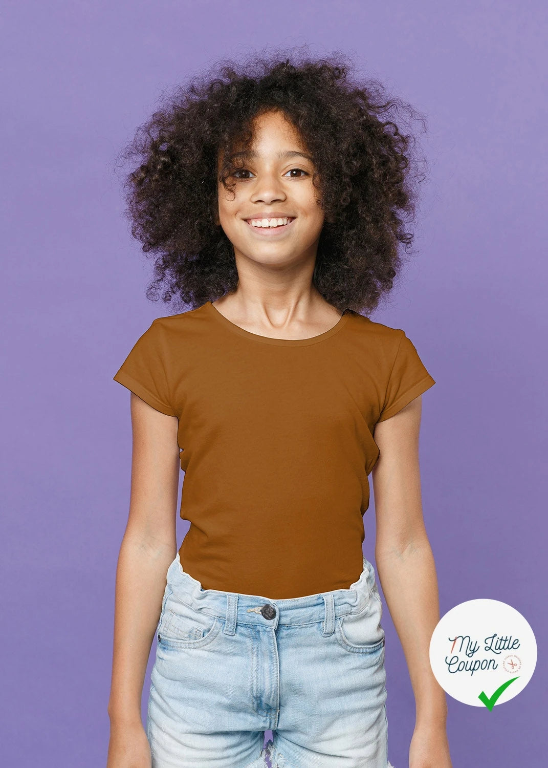 JERSEY DE COTON BELLE TENUE CARAMEL - My Little Coupon