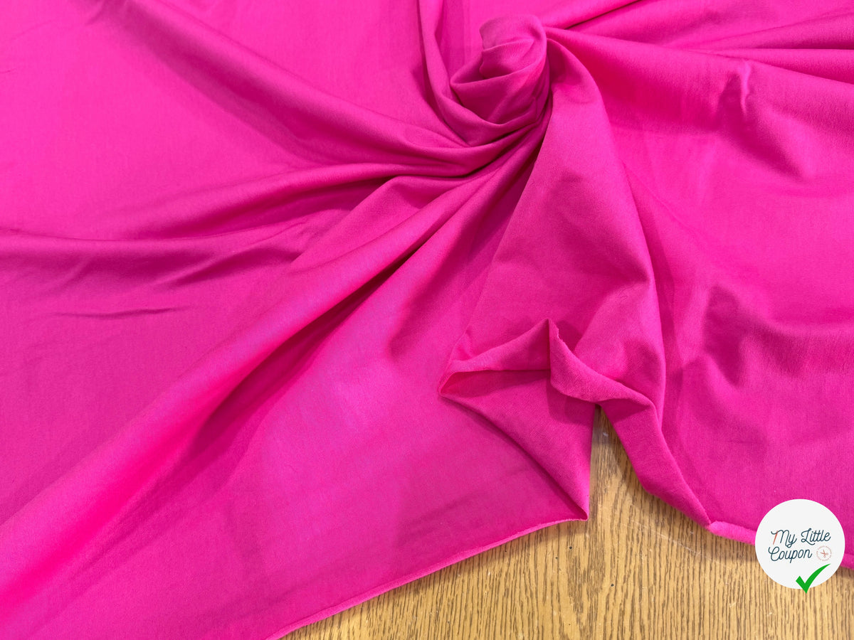 JERSEY DE COTON BELLE TENUE FUCHSIA - My Little Coupon
