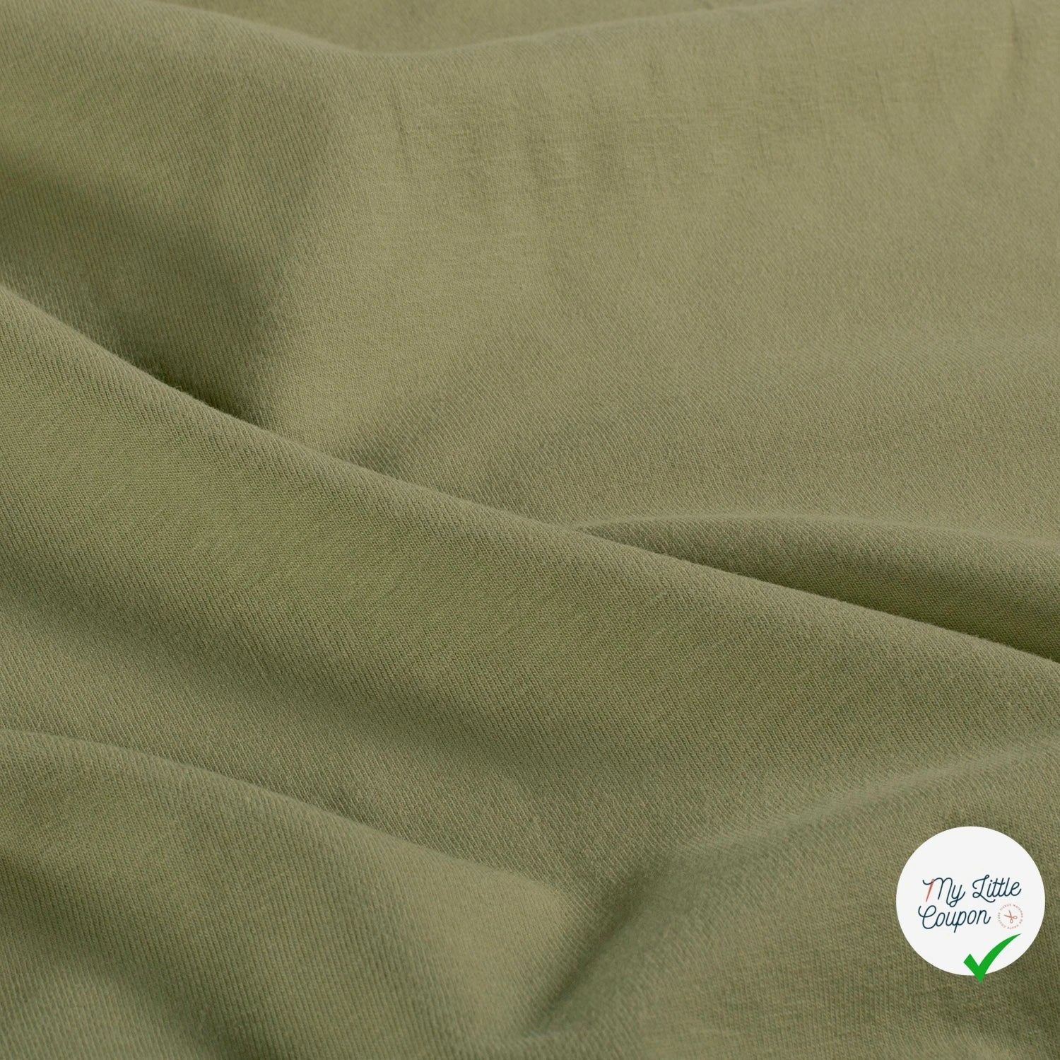 JERSEY DE COTON BELLE TENUE VERT OLIVE - My Little Coupon