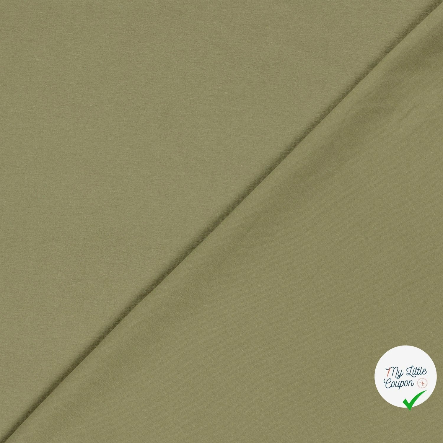 JERSEY DE COTON BELLE TENUE VERT OLIVE - My Little Coupon
