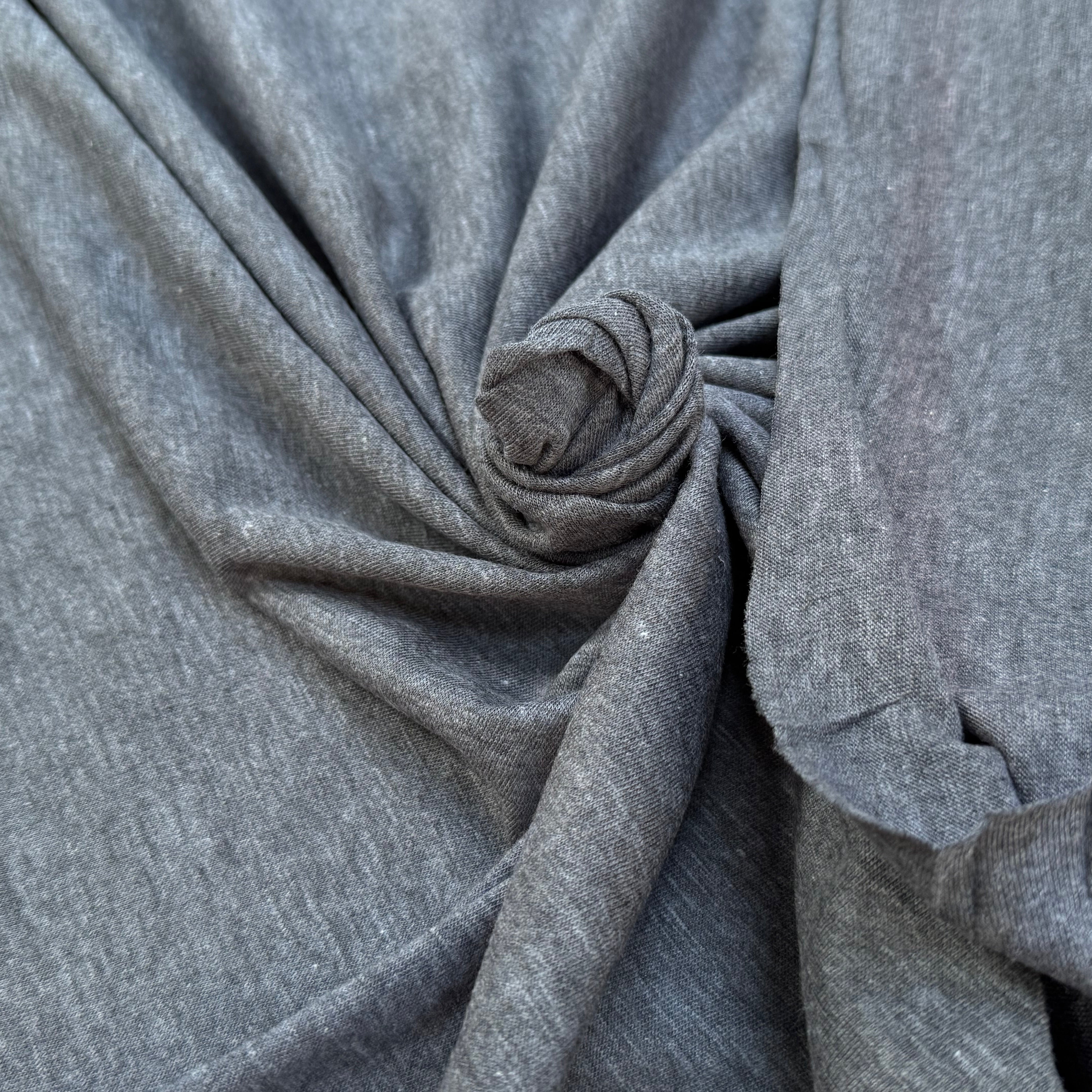 JERSEY DE COTON DOUX GRIS FONCÉ - My Little Coupon
