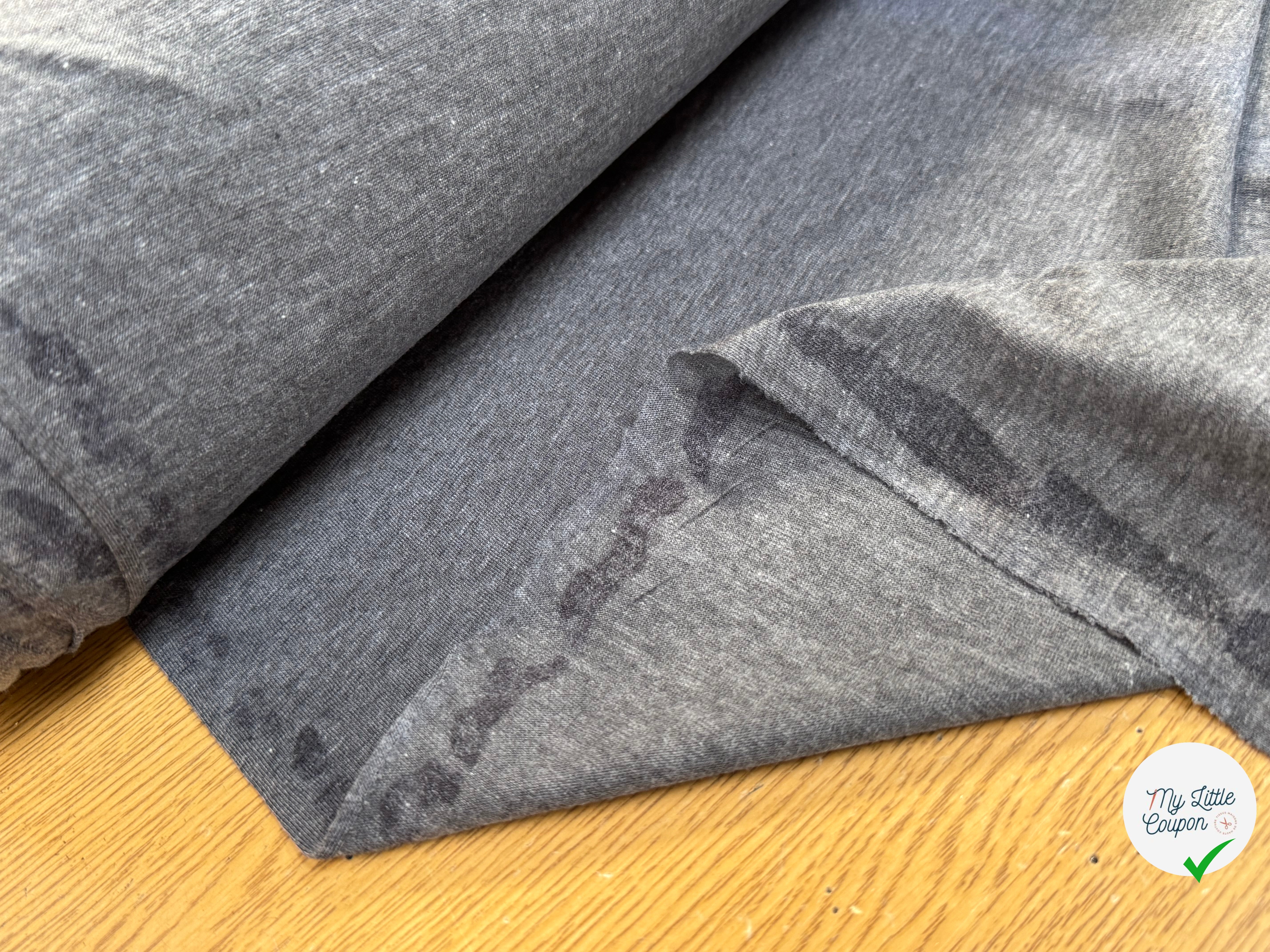 JERSEY DE COTON DOUX GRIS FONCÉ - My Little Coupon