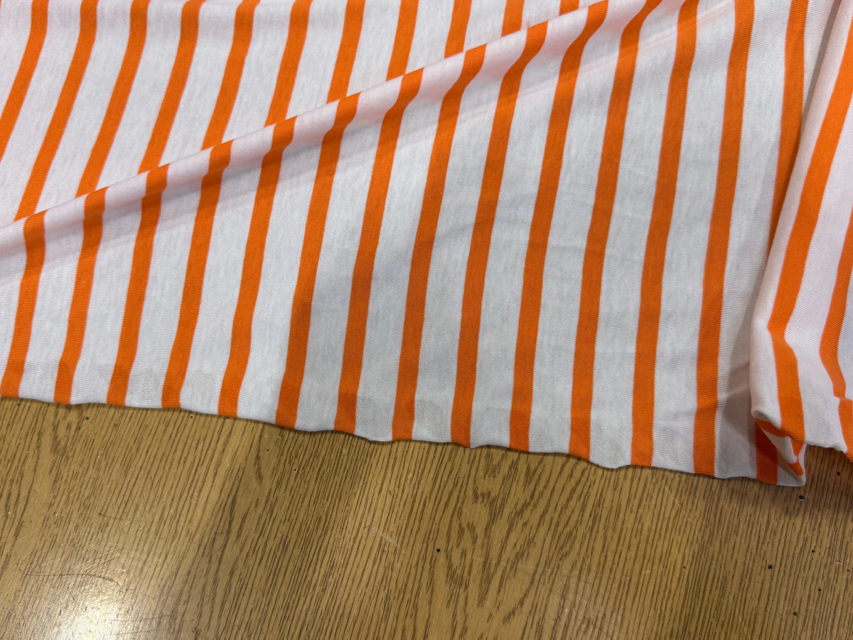 JERSEY DE COTON DOUX STRETCH NEIGE ET ORANGE FLUO FABRICATION RÉGION DE TROYES 🇫🇷 - My Little Coupon