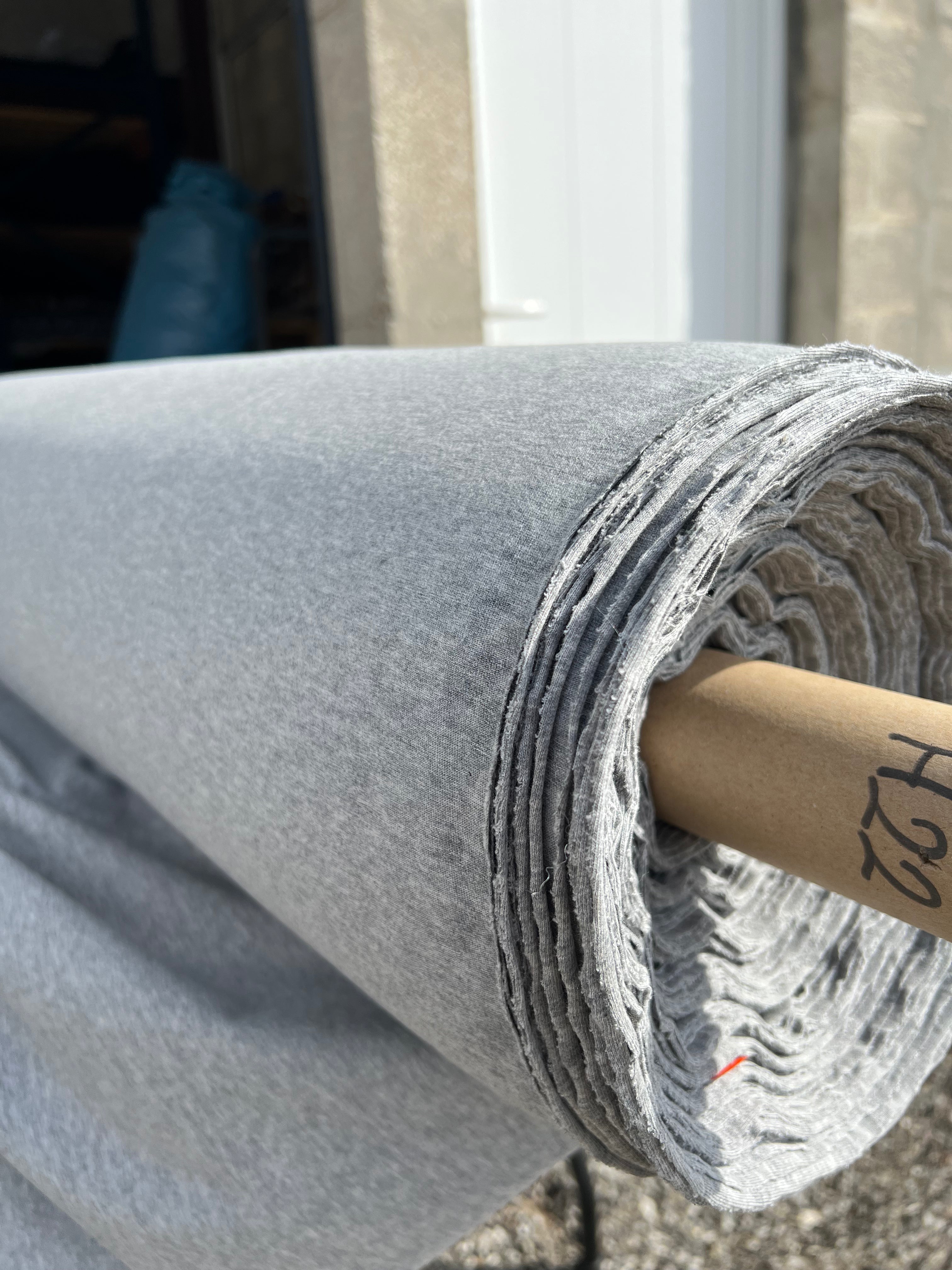 JERSEY DE COTON GRIS CHINÉ MSO