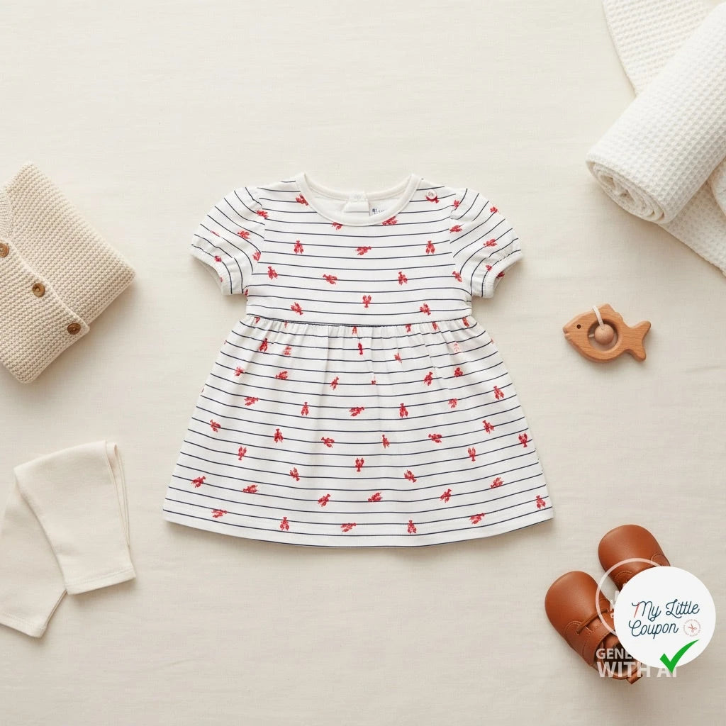 JERSEY DE COTON IMPRIMÉ HOMARDS FOND BLEU MARINE - My Little Coupon