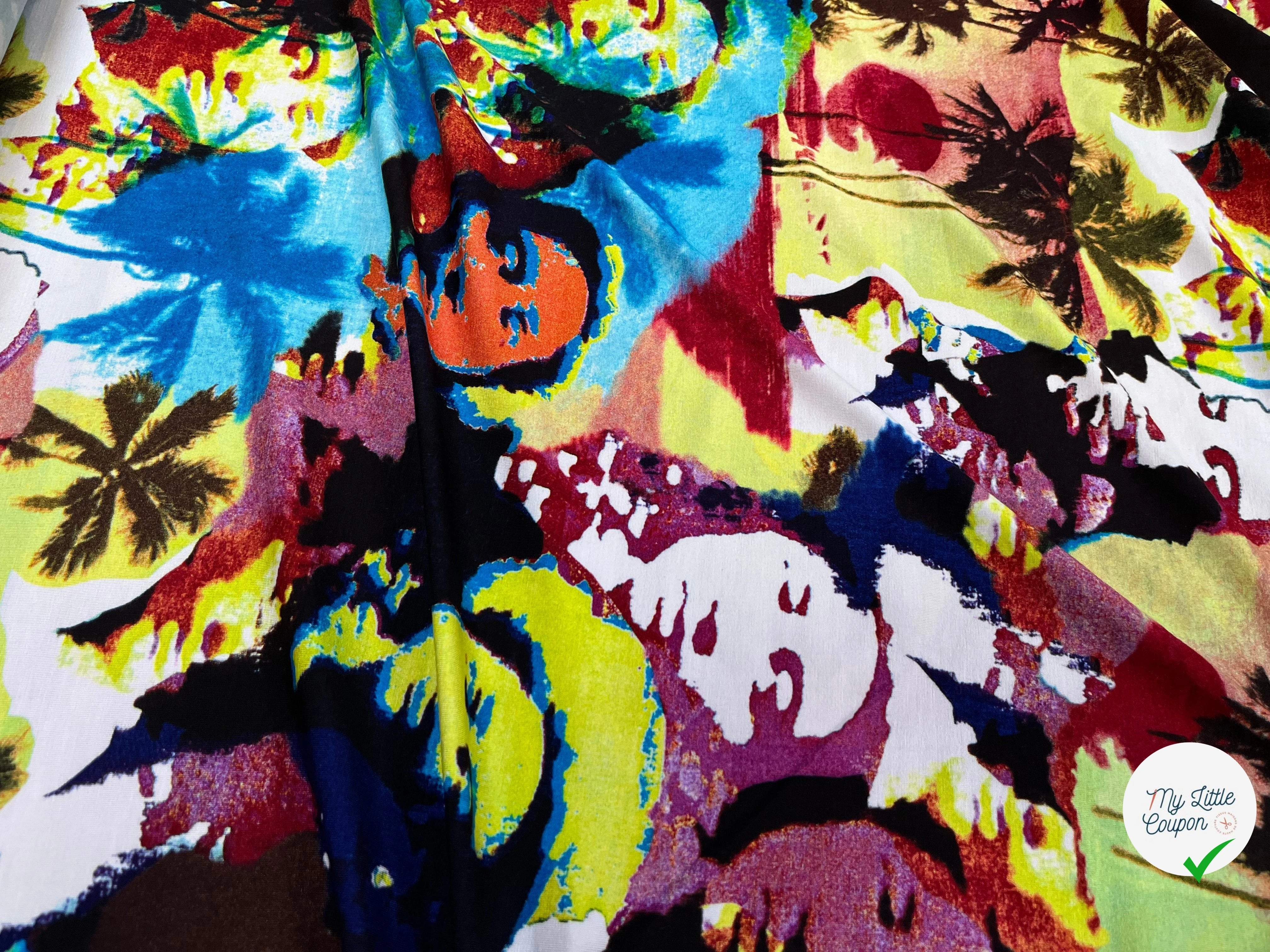 JERSEY DE COTON IMPRIMÉ POP ART - My Little Coupon
