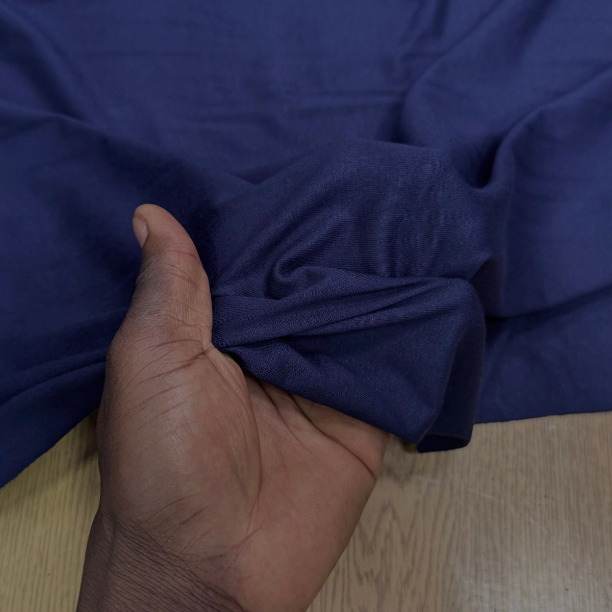 JERSEY DE COTON LEGER BLUE ULTRA STRETCH - My Little Coupon