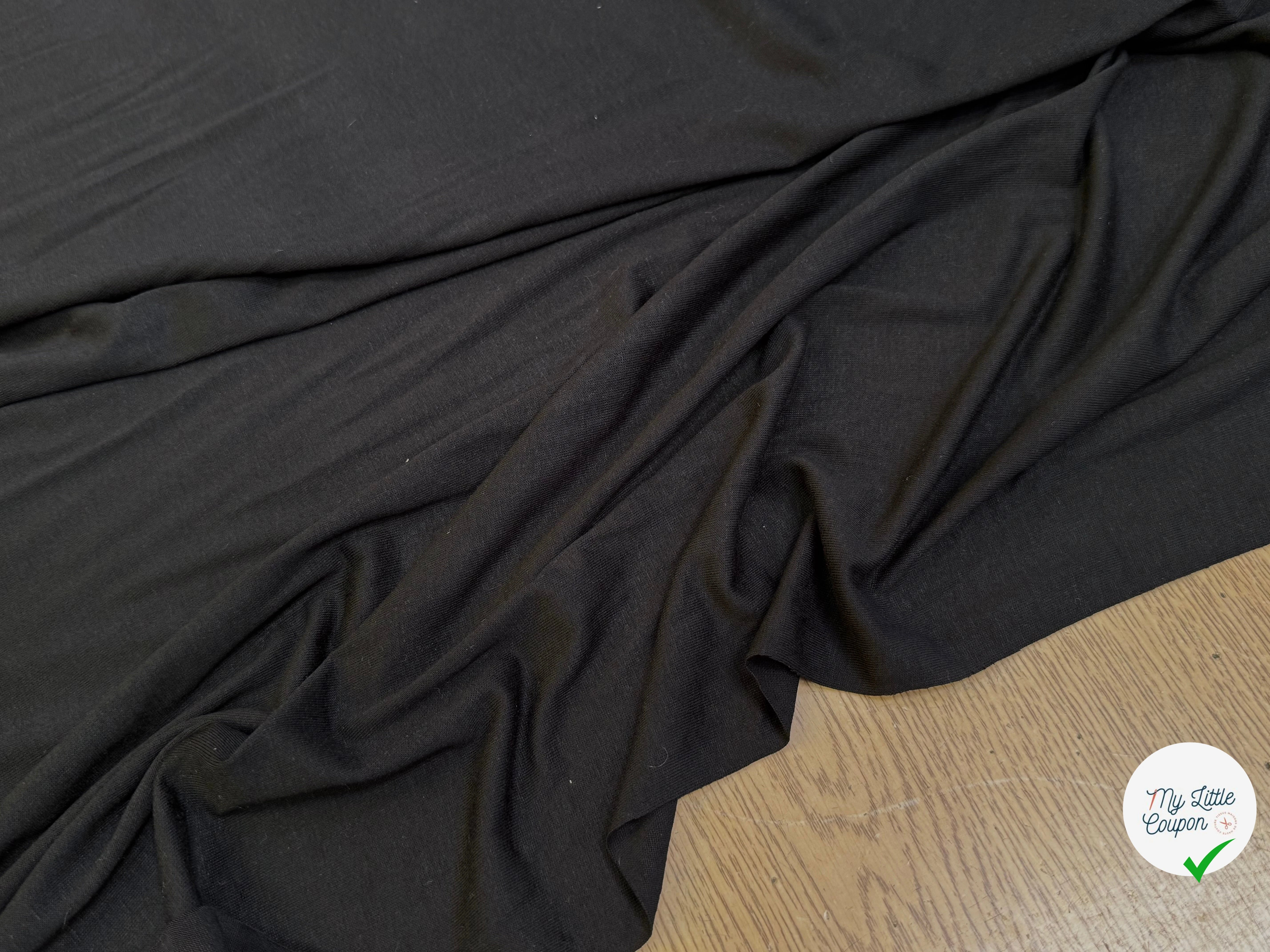 JERSEY DE COTON LEGER NOIR SUPER STRETCH BEAU TOUCHER - My Little Coupon