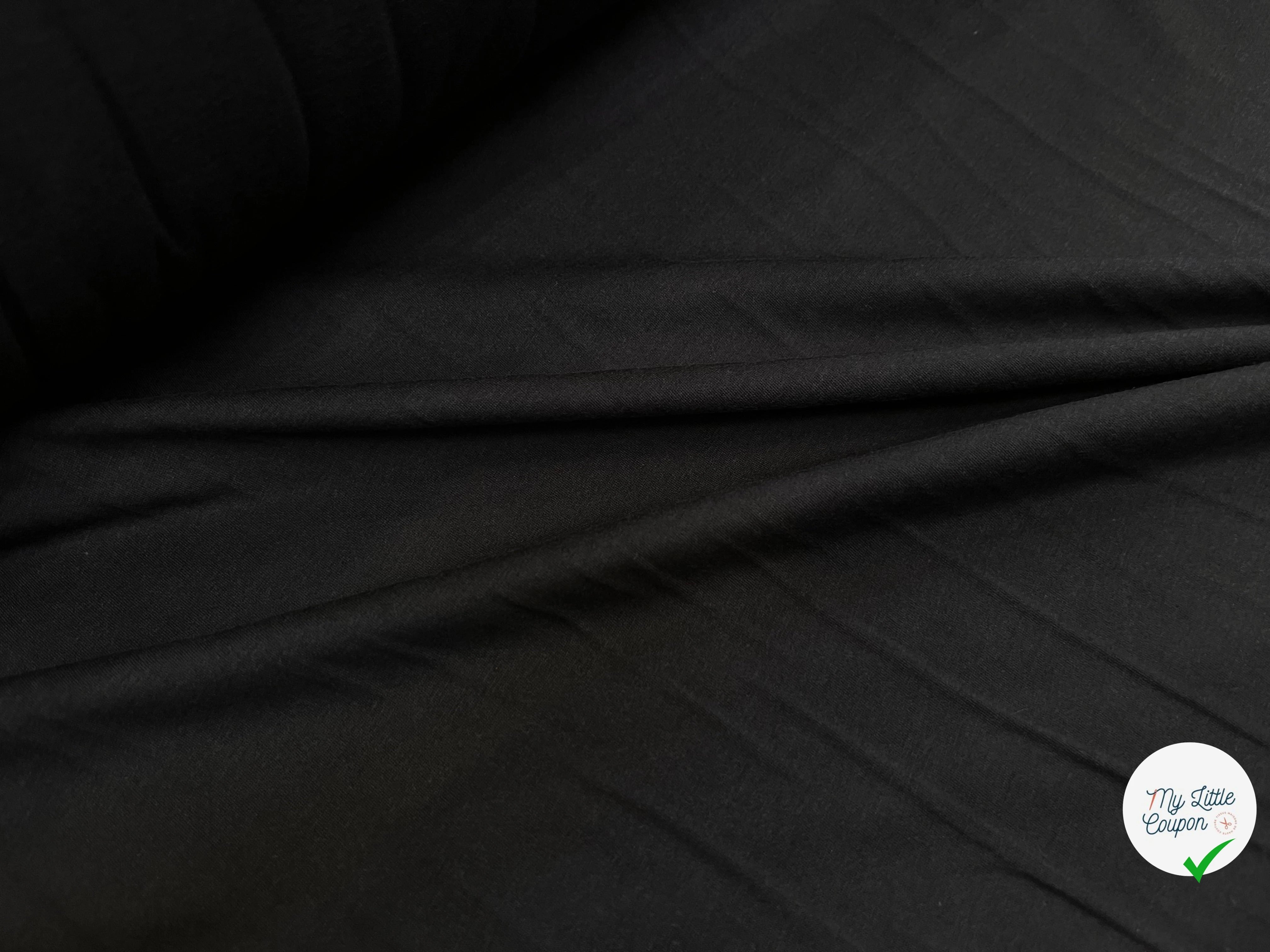 JERSEY DE COTON NOIR 150CM 100% COTON - My Little Coupon