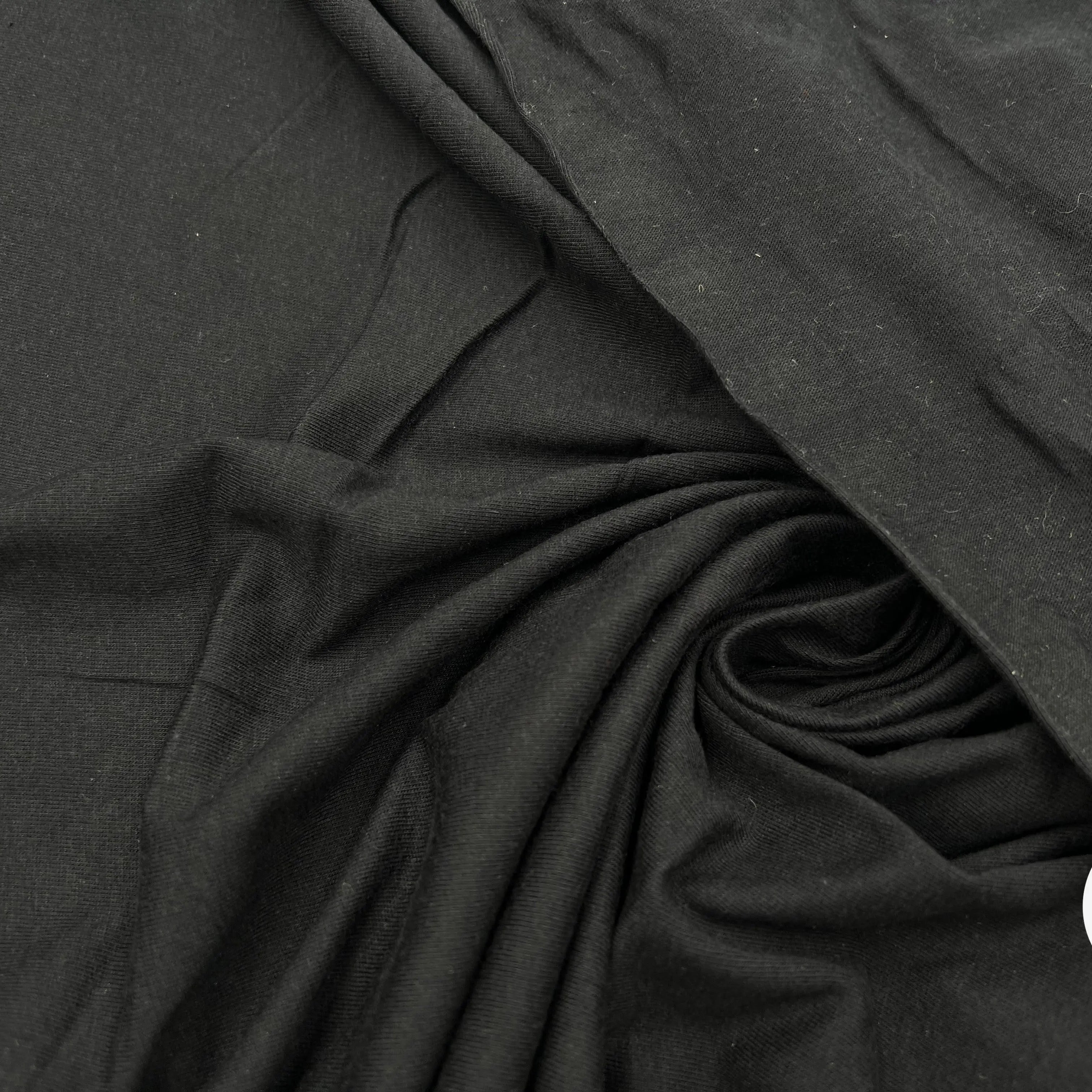 JERSEY DE COTON NOIR - My Little Coupon - tissu - coudre
