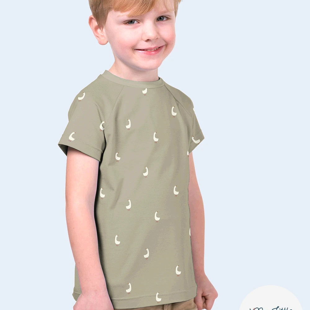 Jersey de coton oies vert olive