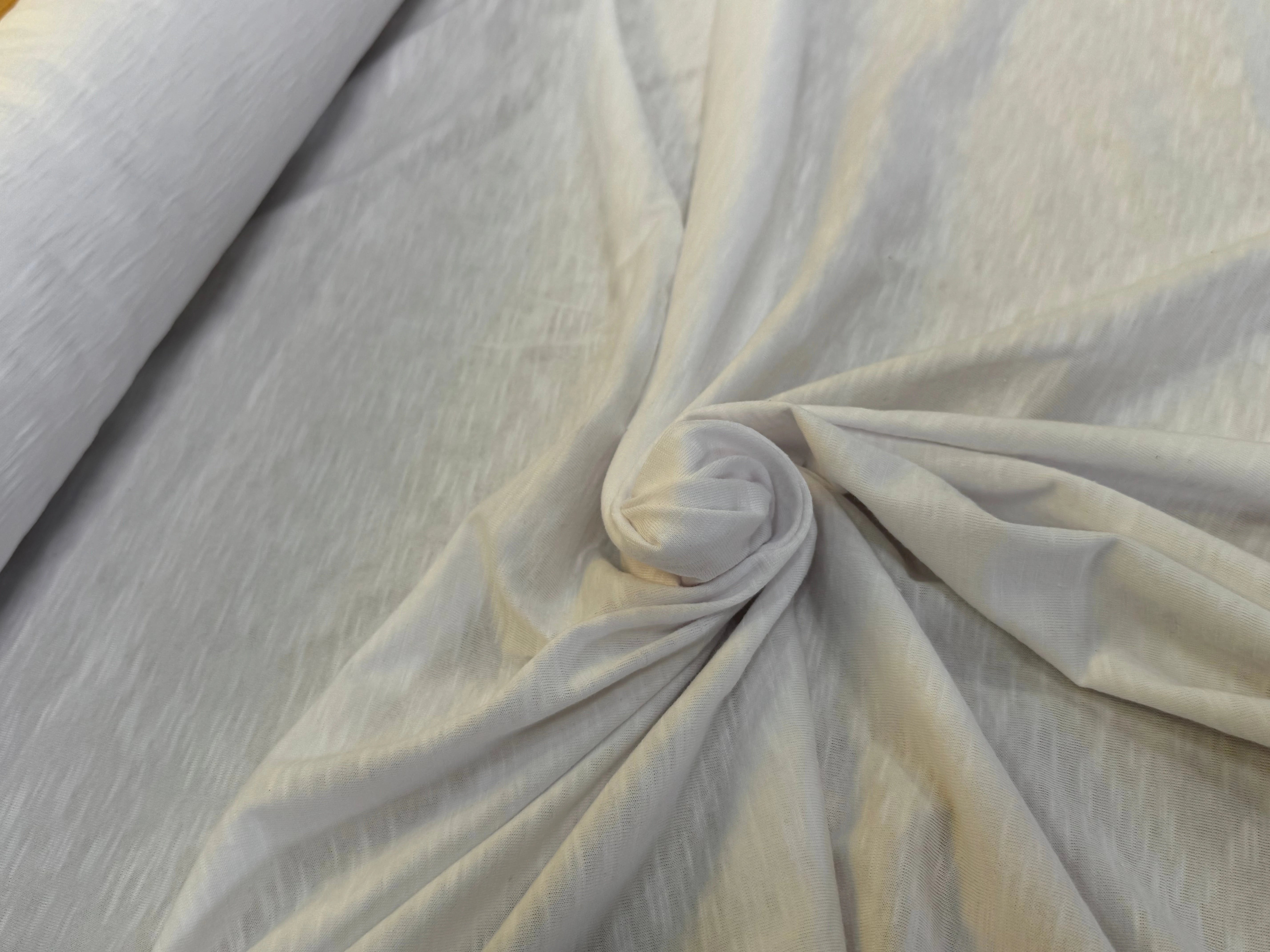 JERSEY DE COTON SOFT 8% ÉLASTHANNE BLANC GRANDE LAIZE - My Little Coupon