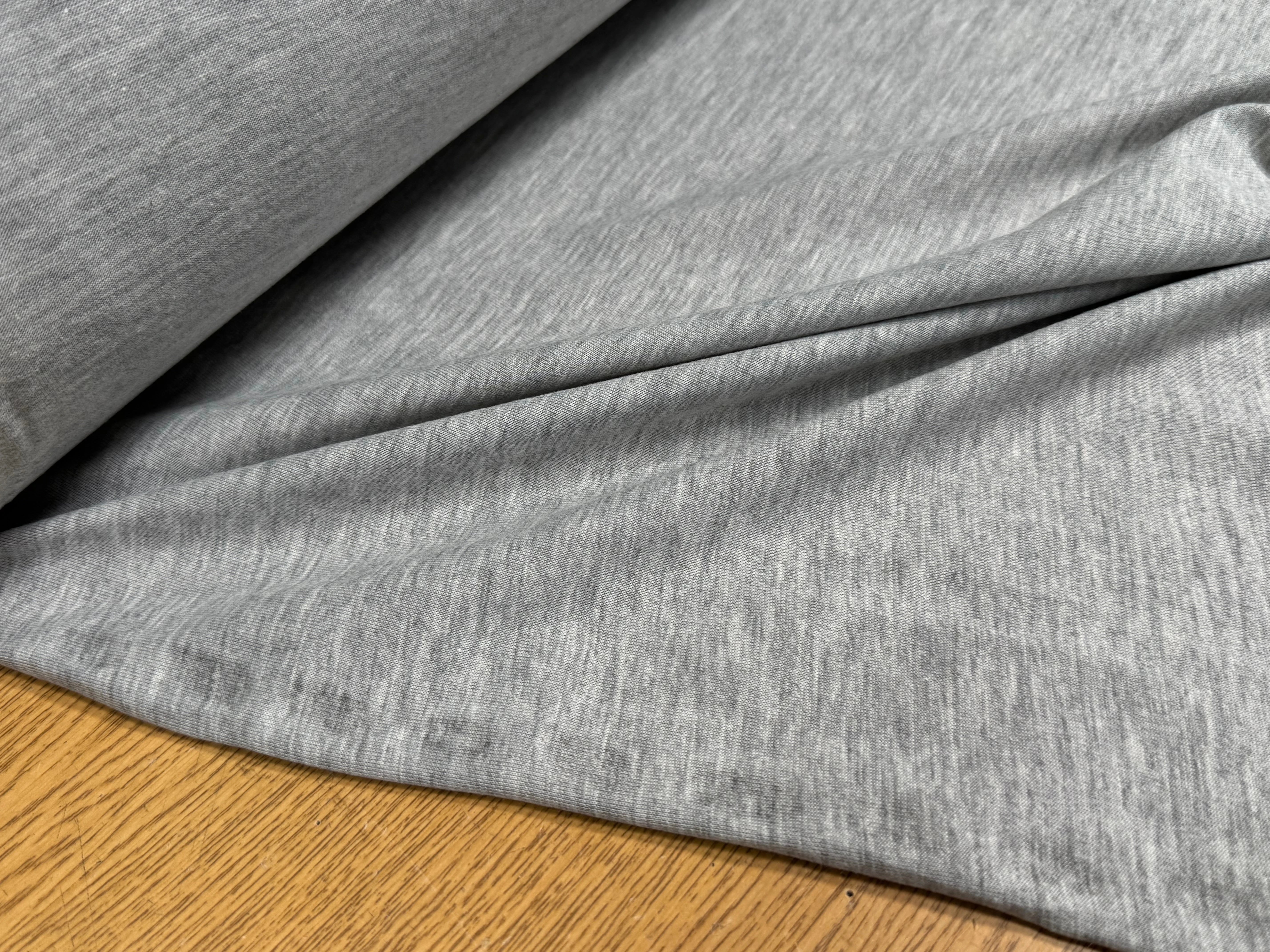 JERSEY DE COTON SOFT 8% ÉLASTHANNE GRIS GRANDE LAIZE - My Little Coupon