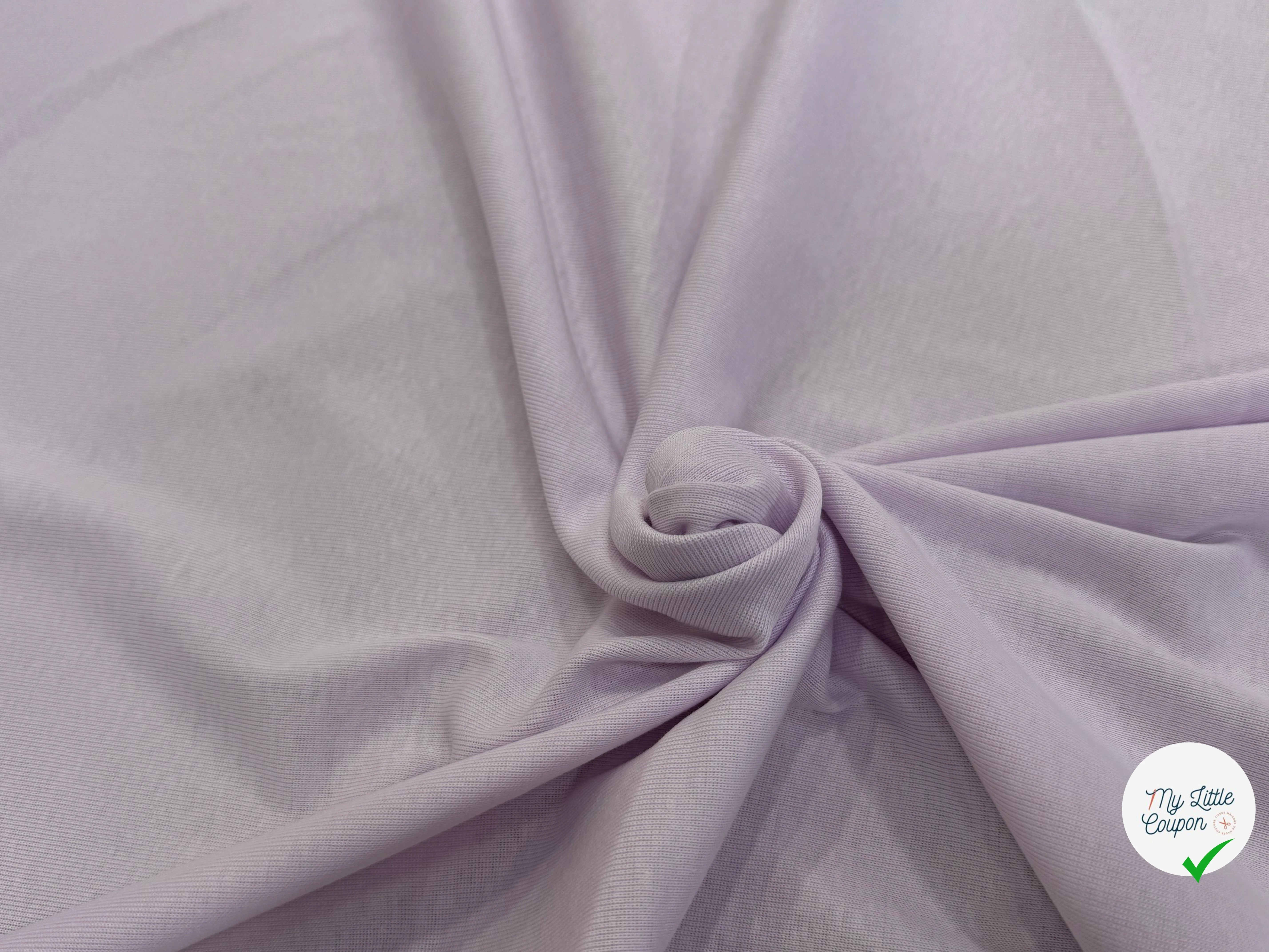 JERSEY DE COTON STRETCH QUALITÉ PREMIUM LILAS - My Little Coupon